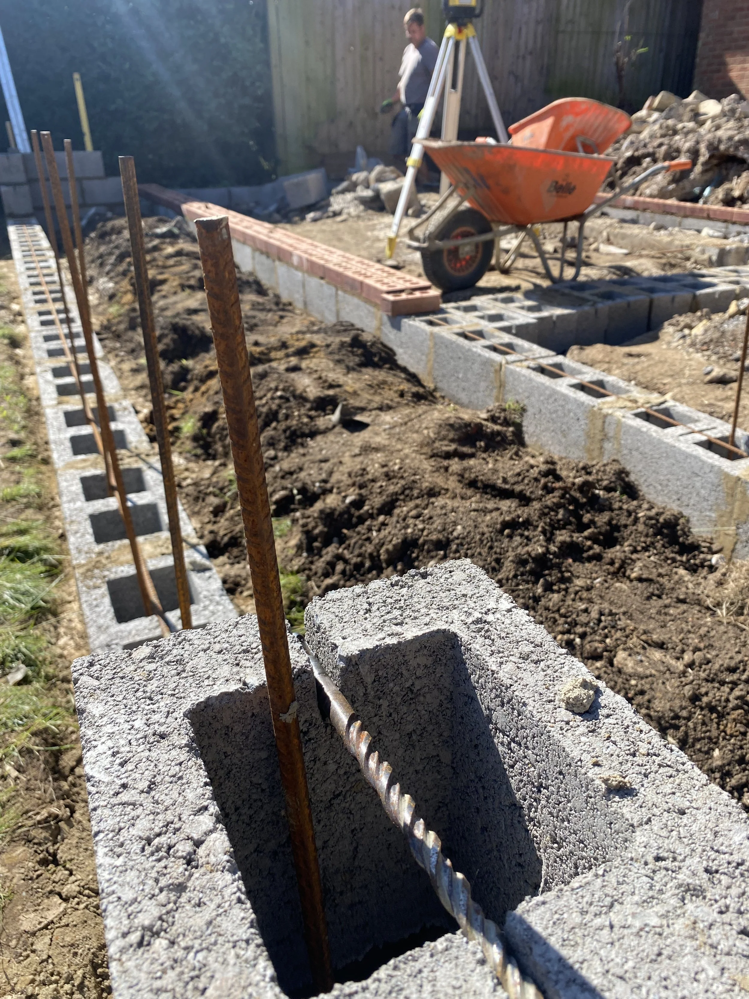 building retaining walls