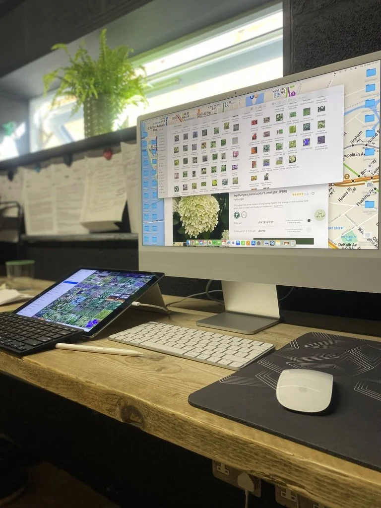 computer with work bench