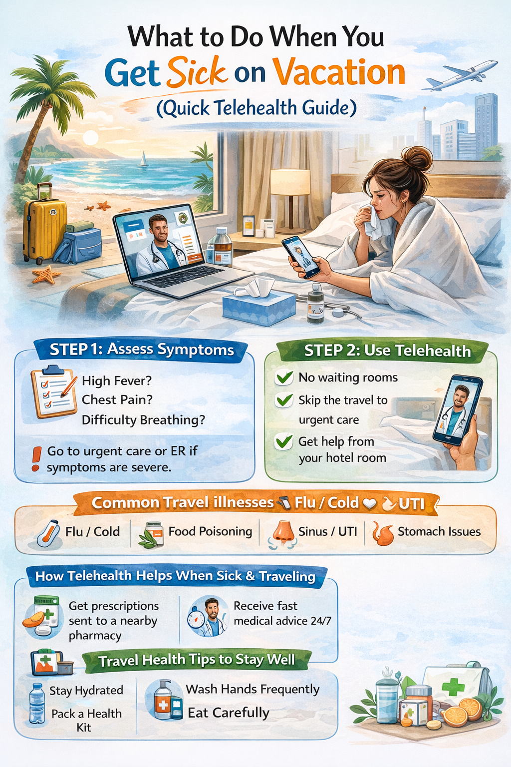 What to Do When You Get Sick on Vacation (Quick Telehealth Guide)