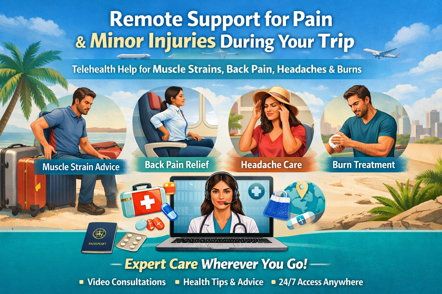 Remote Support for Pain &amp; Minor Injuries During Your Trip