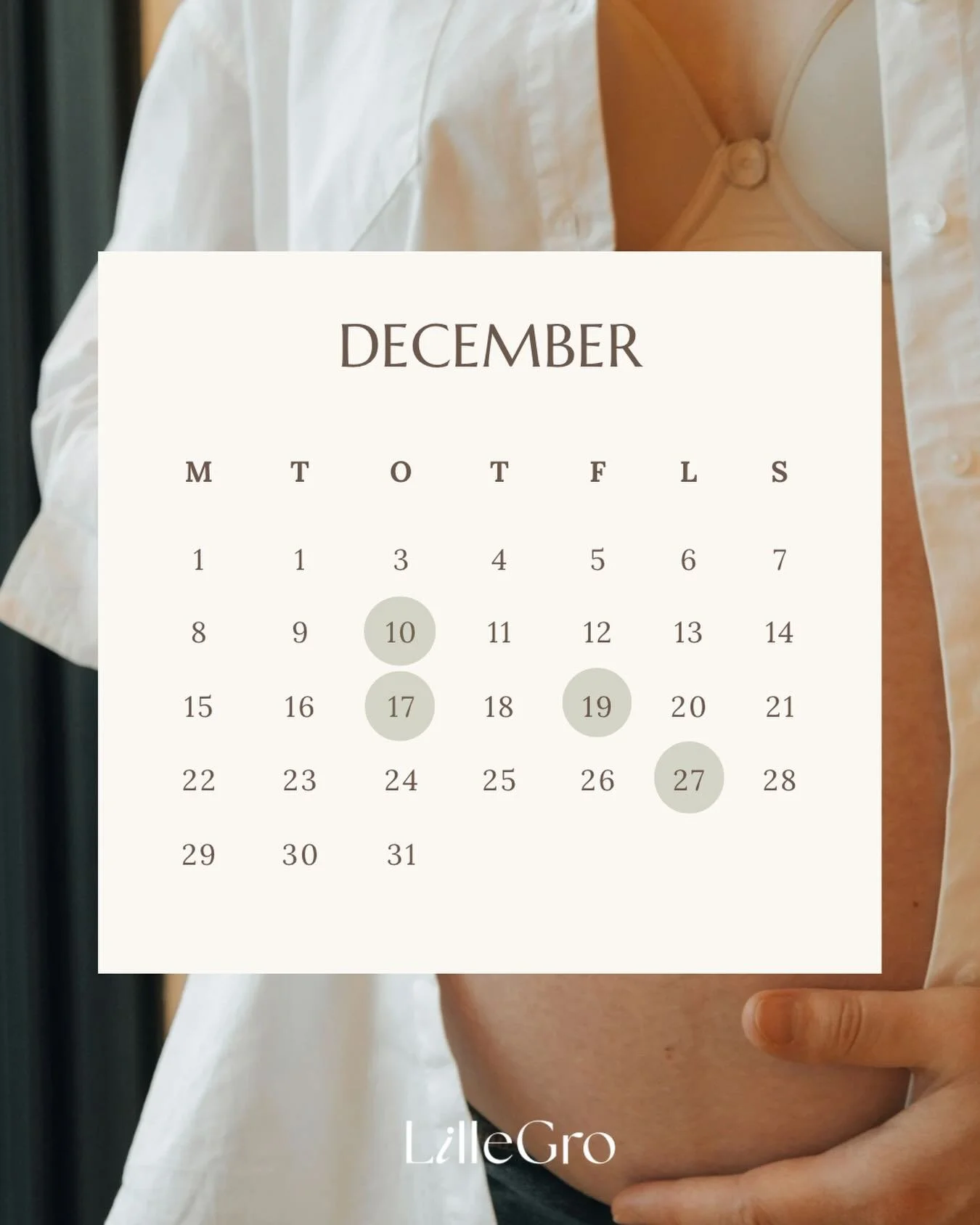 ✨Tider hos LilleGro i december✨
Det g&aring;r st&aelig;rkt med tiderne her i december, s&aring; hvis du &oslash;nsker at booke tid til en scanning, gravidmassage, akupunktur eller konsultation hos mig inden jul eller mellem jul og nyt&aring;r skal du