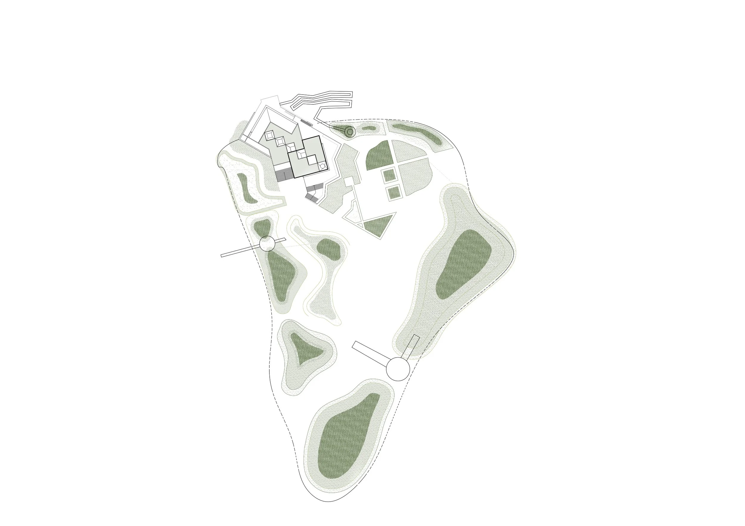 The site is envisioned as always in flux, where dirt, rubble, and infrastructure coexist with active areas. Rounded platforms, subtle elevation shifts, and varied surfaces guide movement, encourage pause and play, and invite social interaction. Bridg