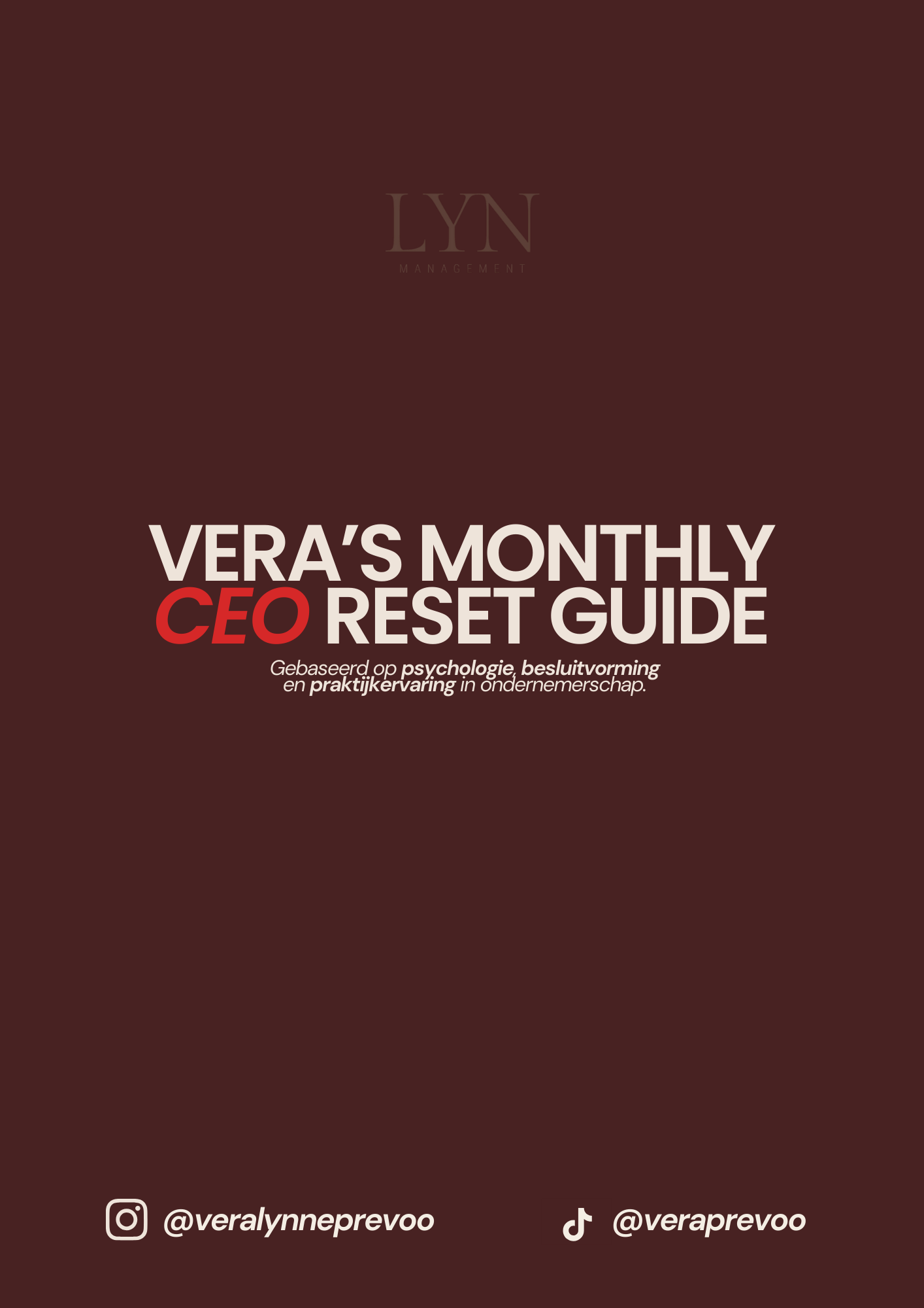Monthly CEO Reset | Een maandelijkse strategische reset voor ondernemers met grote dromen.
