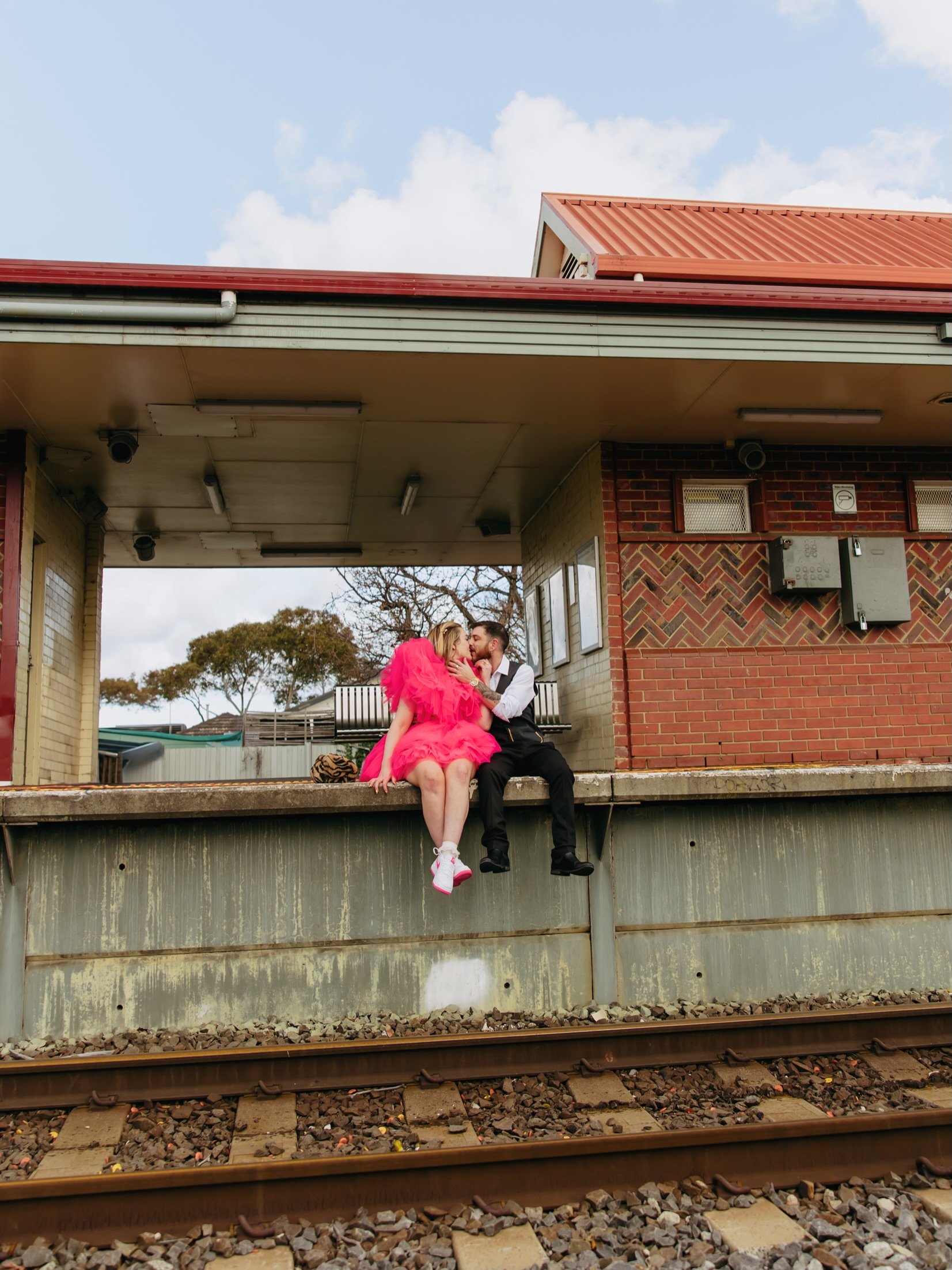 BARELY LEGAL⚡️A quickie by the train station where they first met as teenagers?!🥹🚂 TRUE STORY. Same station. Same two sweethearts dangling their legs off the same platform. Just twenty years later and this time, they came to get married💕💓💞

#fan
