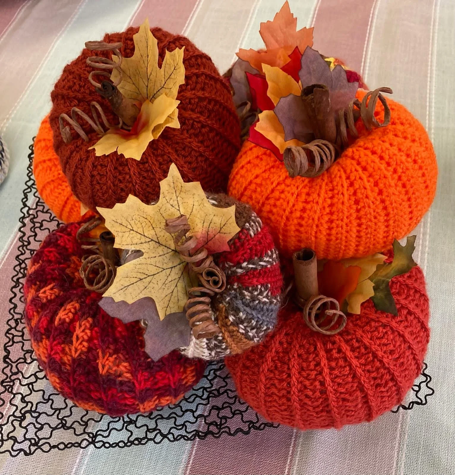 Autumn Pumpkins
Crocheted by: Debbie
Yarn: WYS Signature 4ply