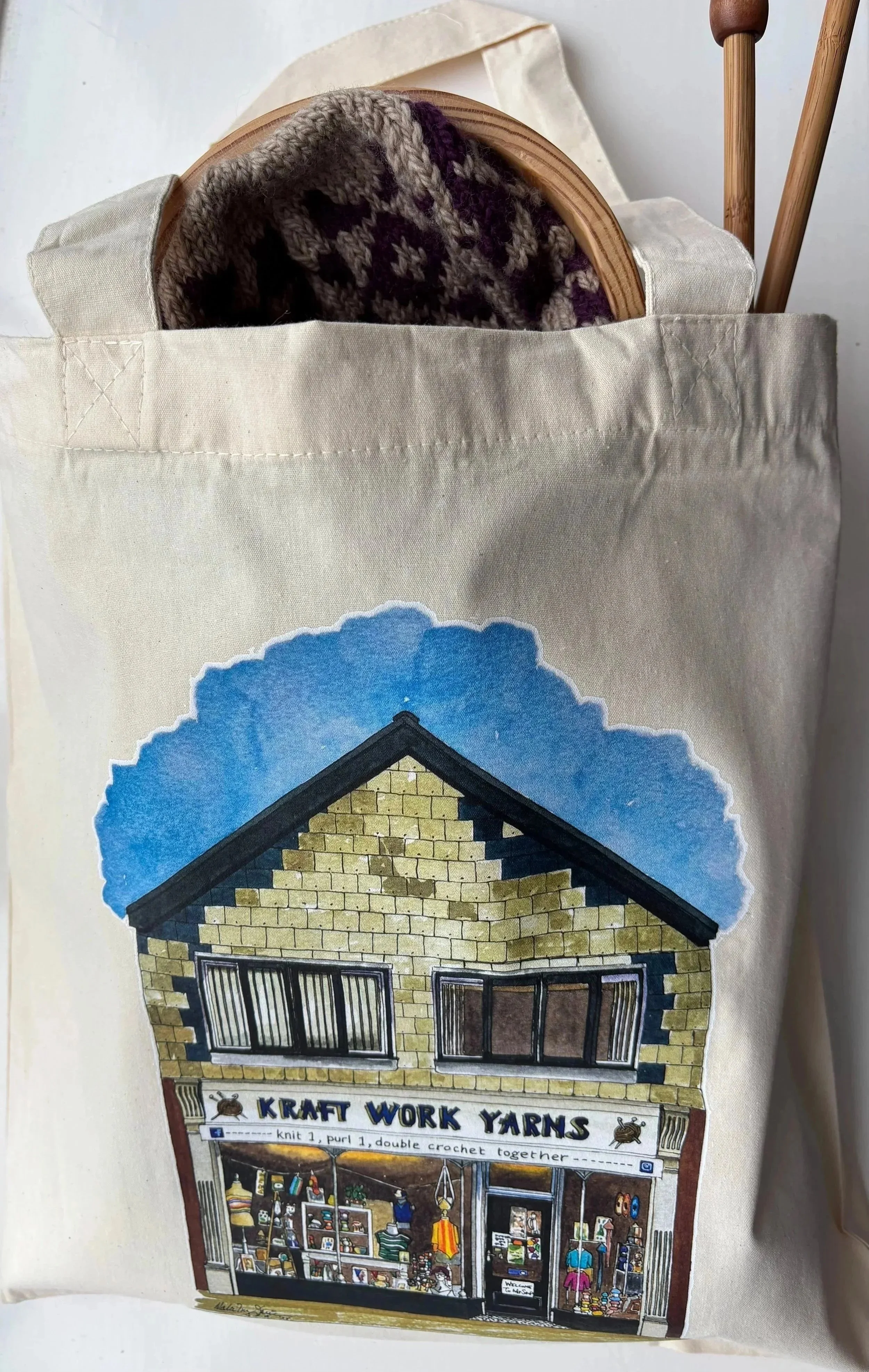 Project Bag - Tote - Kraft Work Yarns