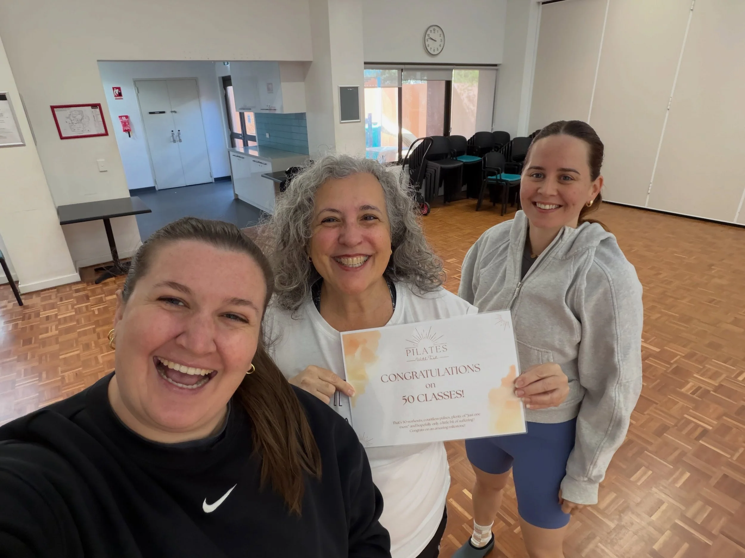 Our second 50-class legend of the week! @marydibiase 🥳
Clearly we&rsquo;re thriving&hellip; despite the rest of the class being dead to me for cancelling this week 😂🪦
Huge congrats! Here&rsquo;s to the next 50! 🫶

#bemorelikevioletguys #pilateswi