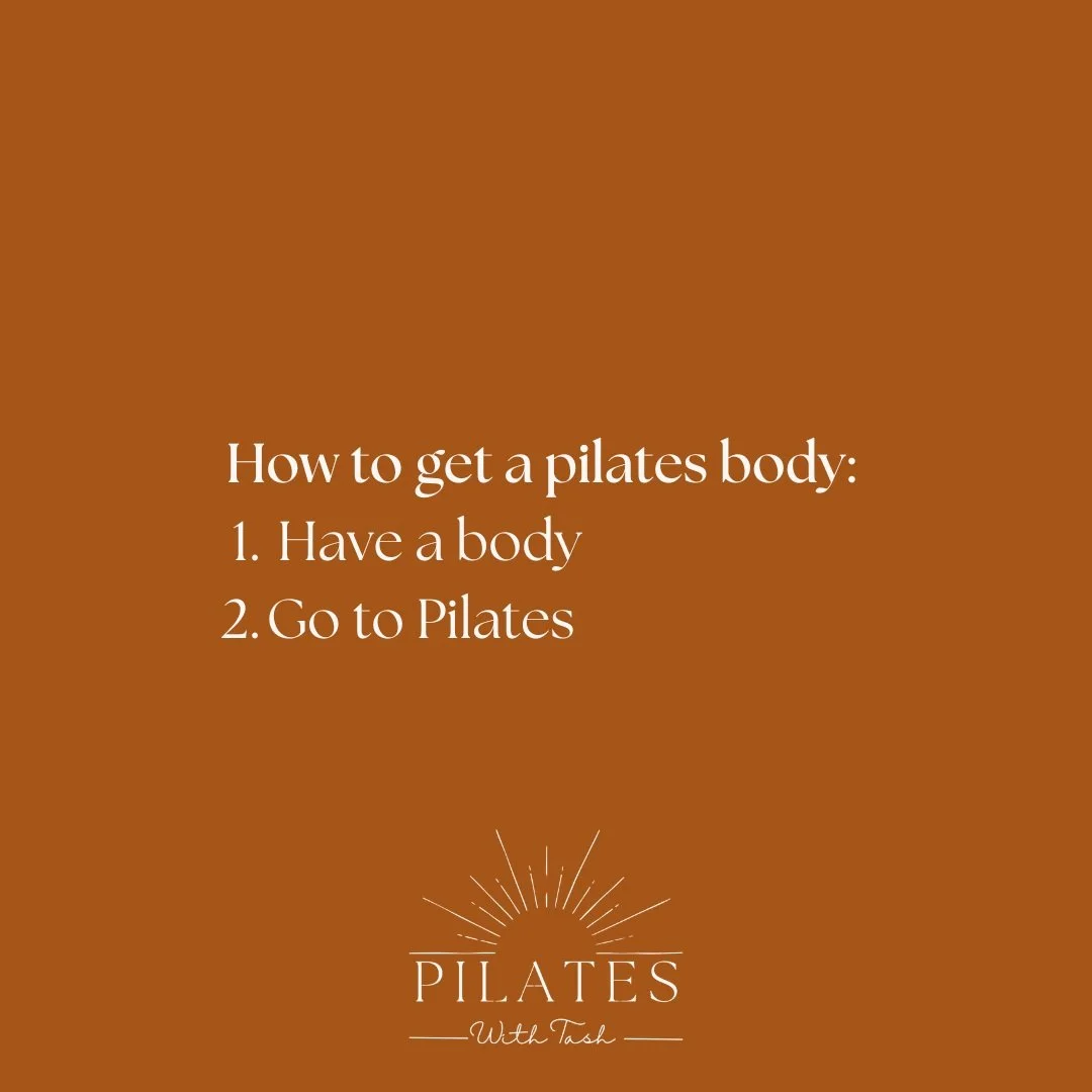 Want a Pilates body? Good news&hellip; you already have one! 😂

Just add a little Pilates. ✨

See you on the mat! Book at the link in bio!