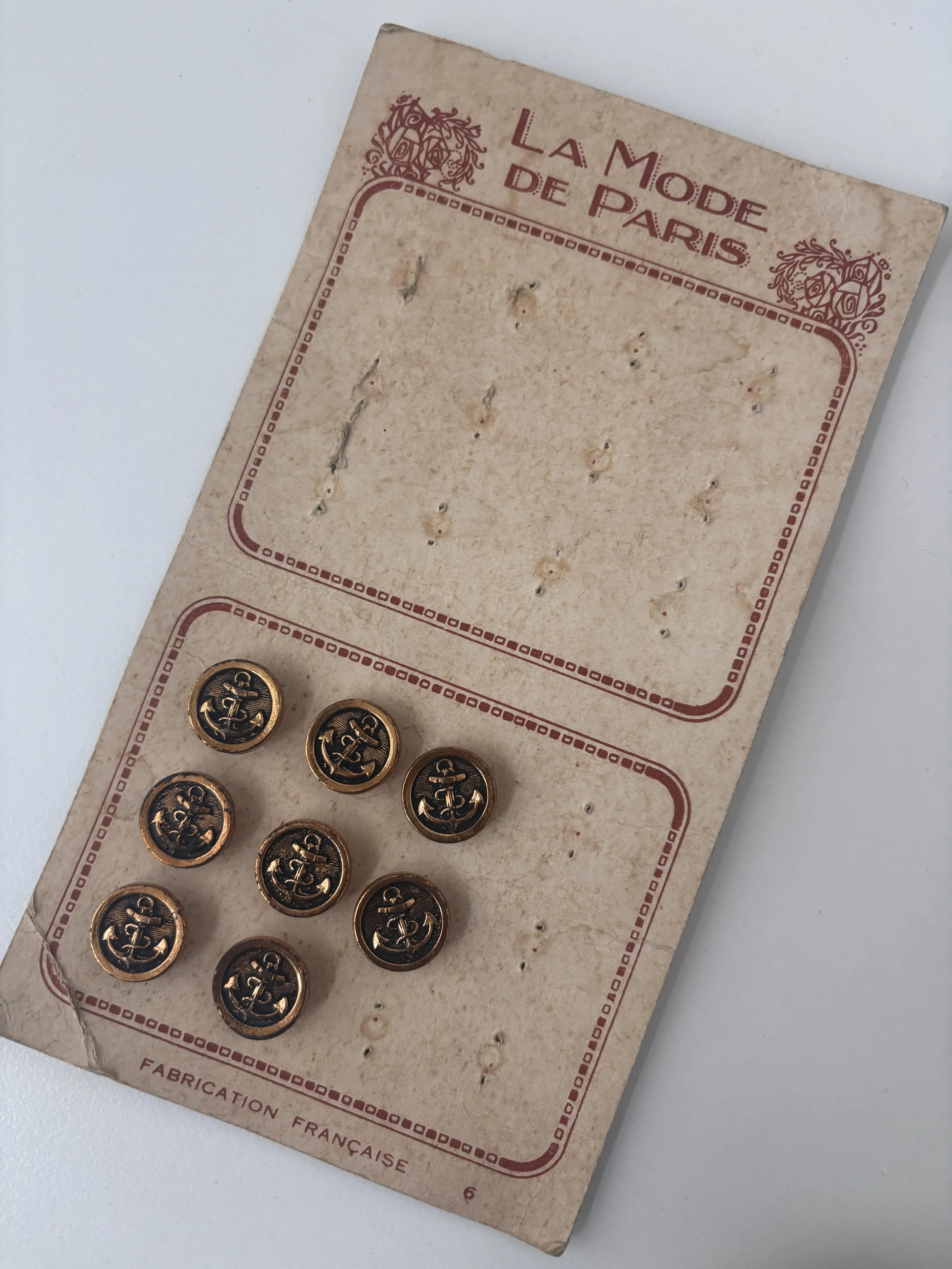 La Mode de Paris buttons (gold - 15 mm)