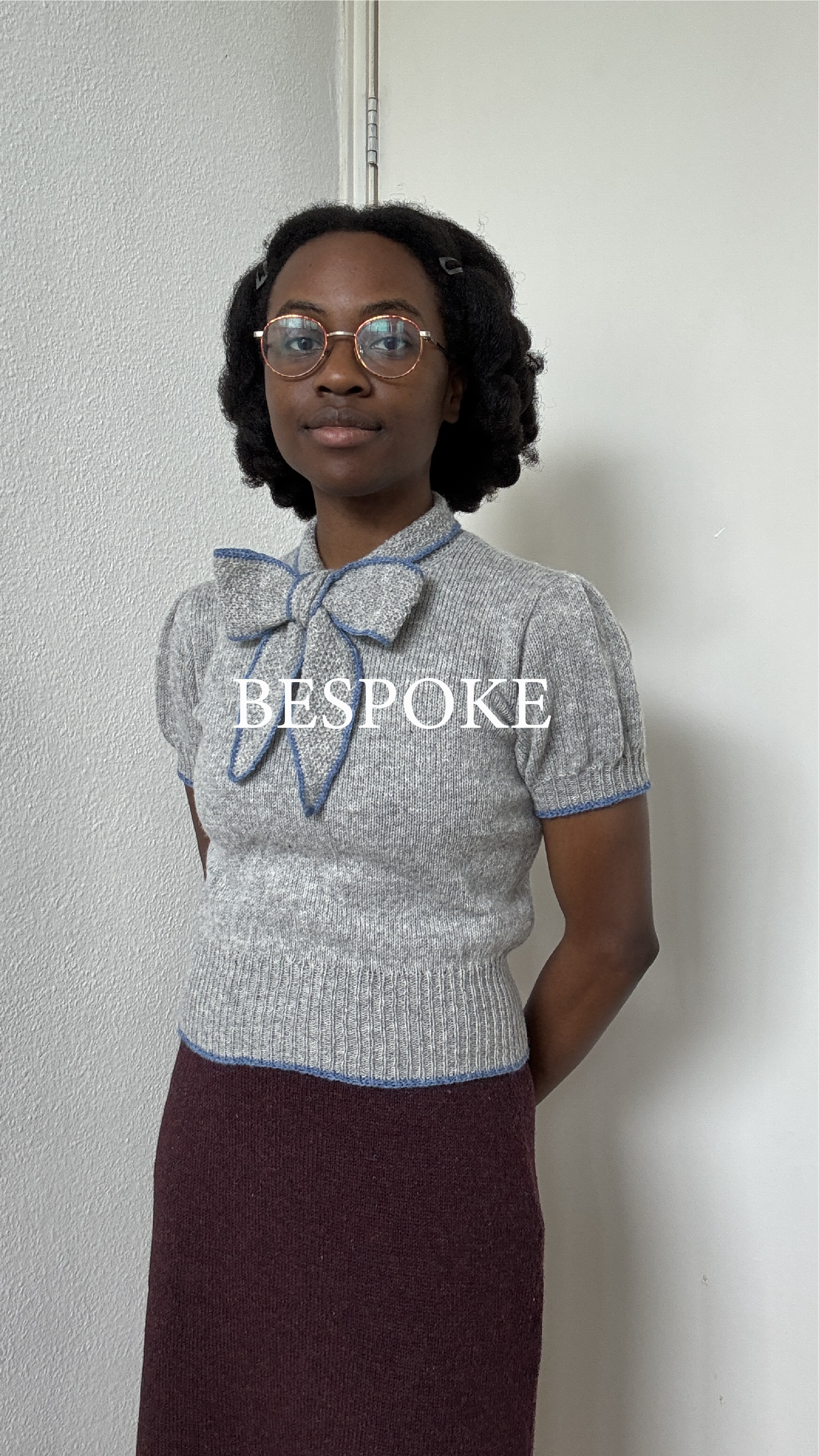 [BESPOKE] 1930s Bowtie Blouse