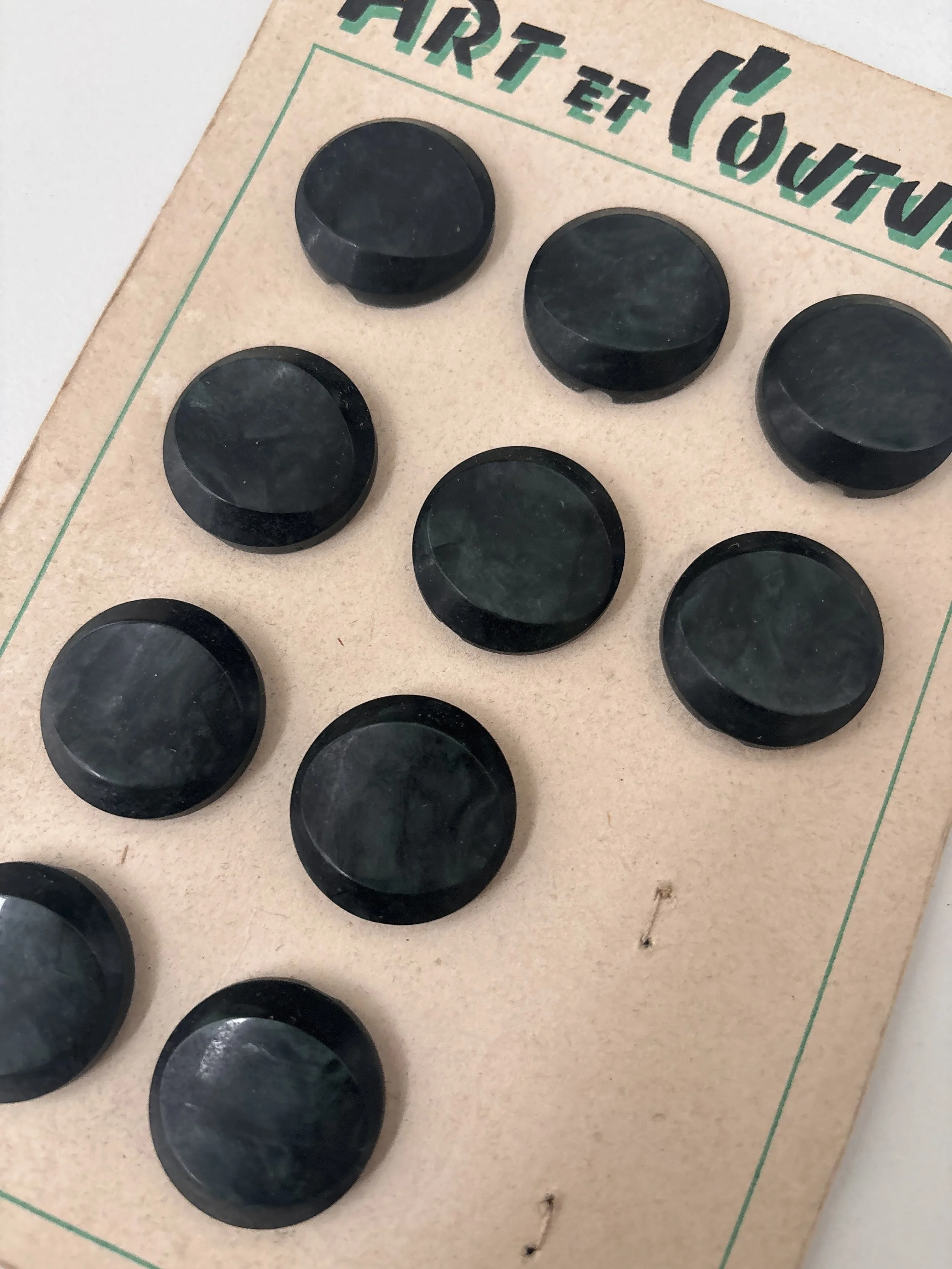 Art et Couture buttons (green - 27 mm)