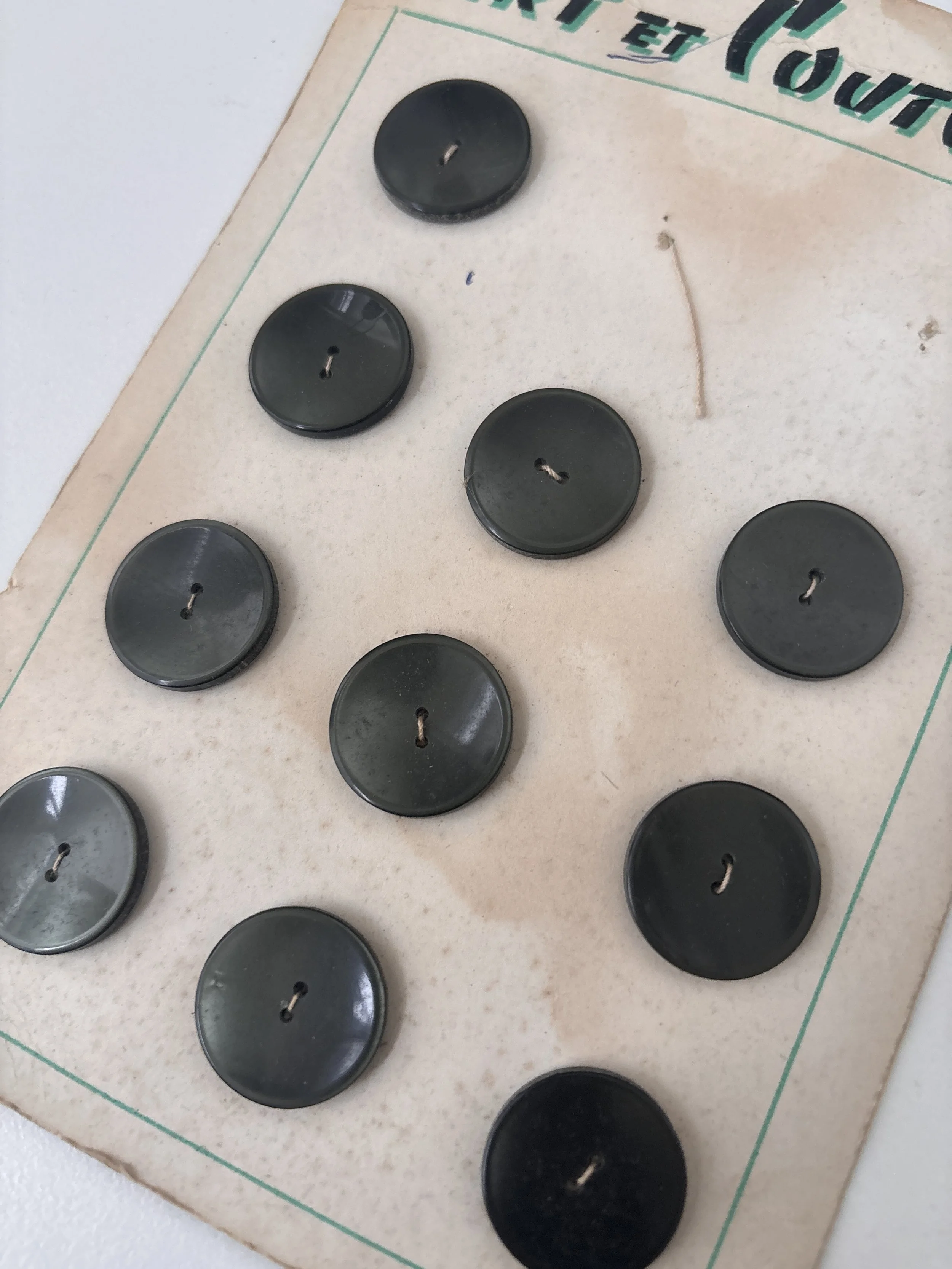 Art et Couture buttons (green - 22 mm)