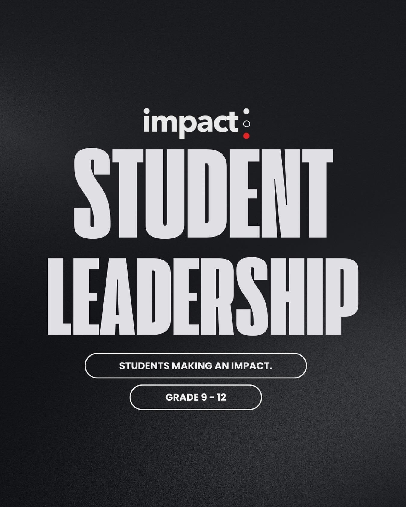 Want to become a better leader?
Want to discover your God-given gifts?
Want to make a difference in our city?

If you&rsquo;re in grade 9-12, Impact student leadership is for you! 

It&rsquo;s not too late to apply, link is in the bio for the applica