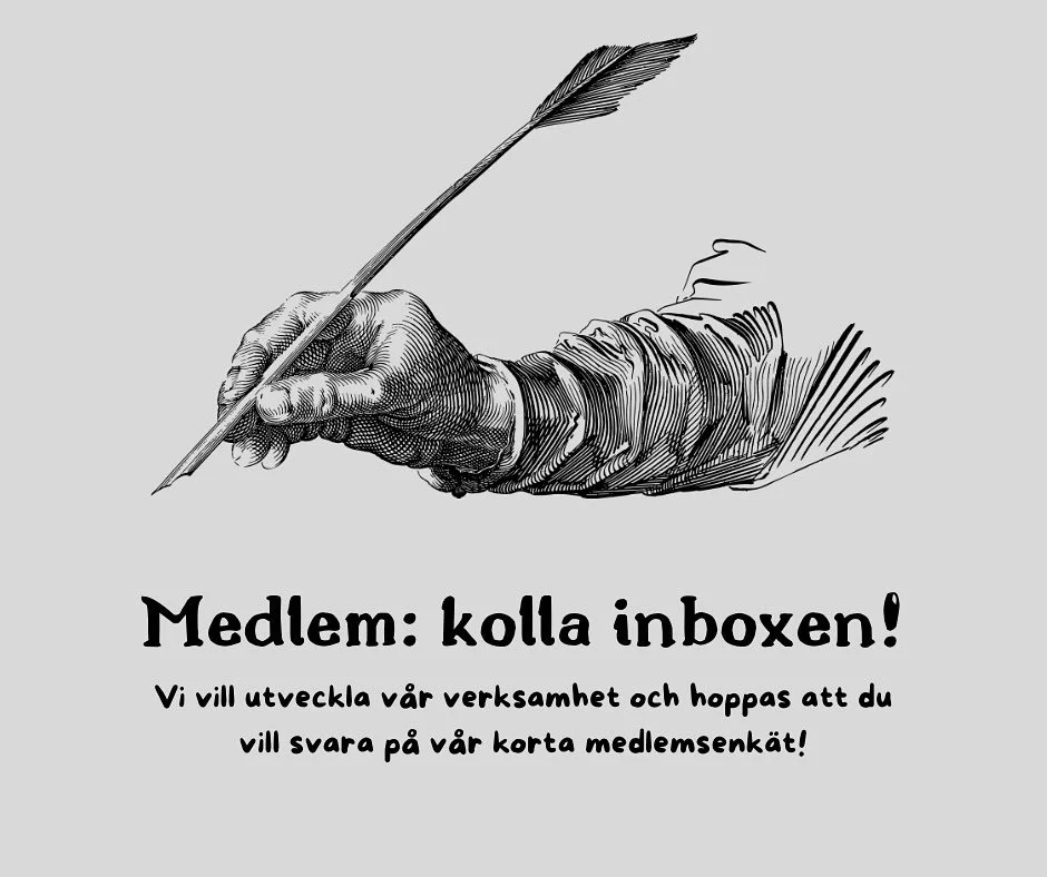 God morgon, b&auml;sta medlem! Vi har alldeles nyss mailat ut ett kort fr&aring;geformul&auml;r, som vi hoppas att du tar dig tid att besvara. Vi vill g&auml;rna veta vad du tycker om f&ouml;reningens verksamhet och hur du t&auml;nker att den kunde u