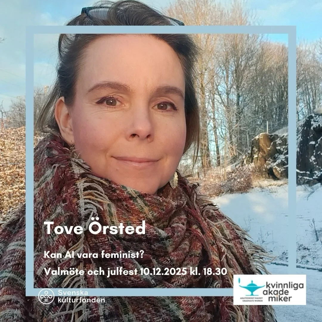 Hej PD Tove &Ouml;rsted fr&aring;n Aaltouniversitetet! V&auml;lkommen till oss f&ouml;r att h&aring;lla f&ouml;redrag p&aring; v&aring;rt kombinerade valm&ouml;te och julfest den 10.12 kl. 18.30. D&aring; h&aring;ller du ett intressant f&ouml;redrag 