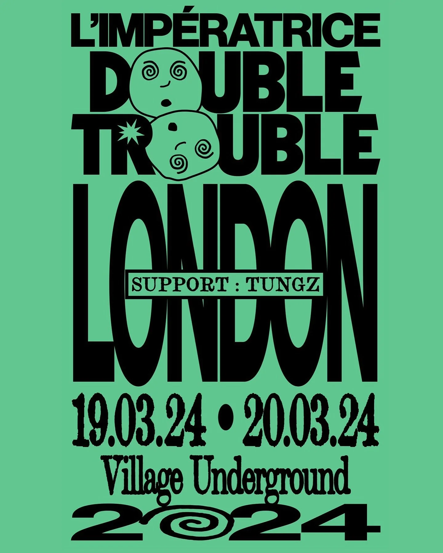 Bonsoir Tungz followers. Tomorrow and Wednesday we will be opening for @l.imperatrice at @villageunderground ❕ ❕😵&zwj;💫