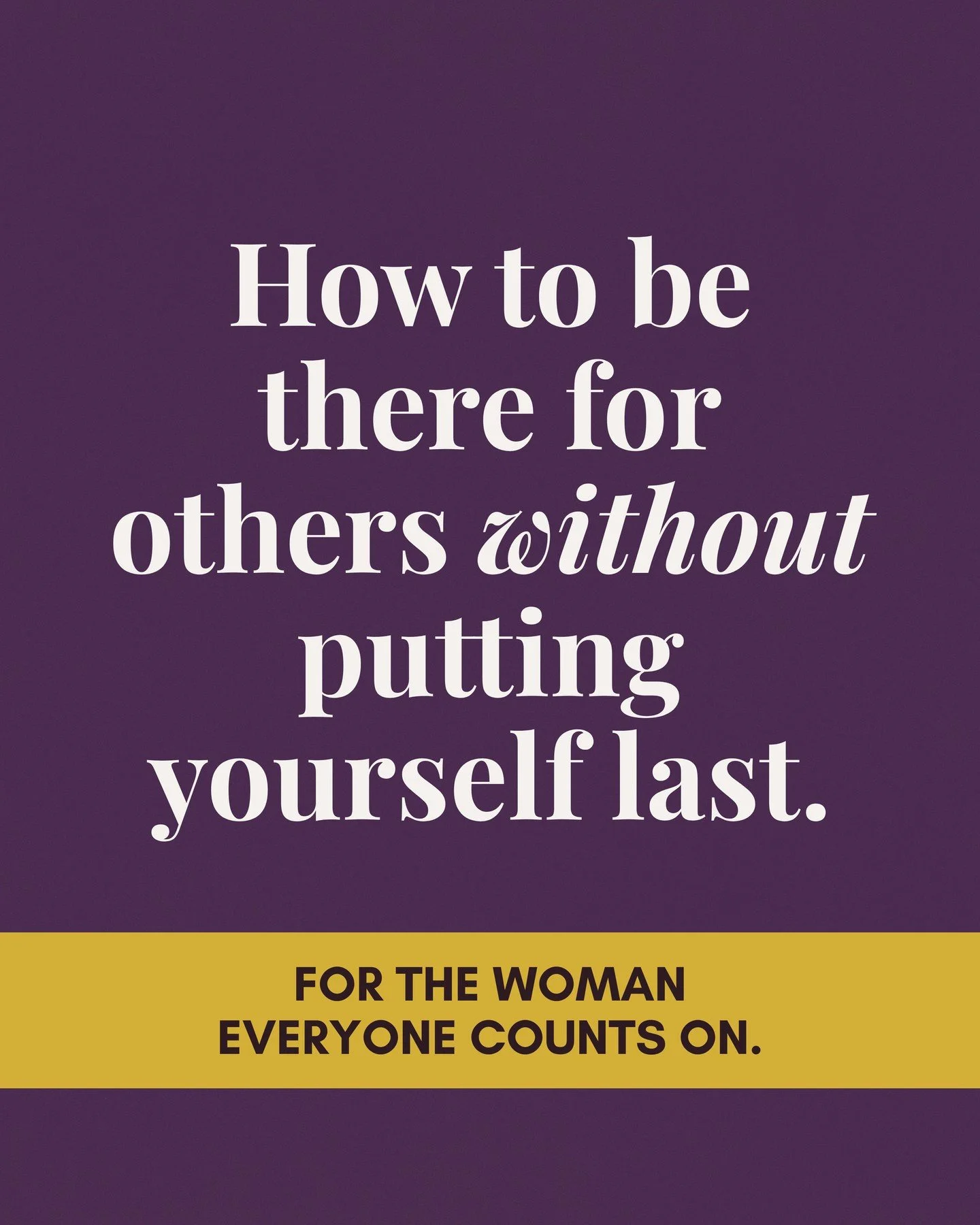 You can be the person everyone counts on without being the person who has to handle everything. ❤️

Sometimes, all it takes is a pause before saying yes to ask yourself: Do I actually have the capacity for this?

Because you can love your people, sho