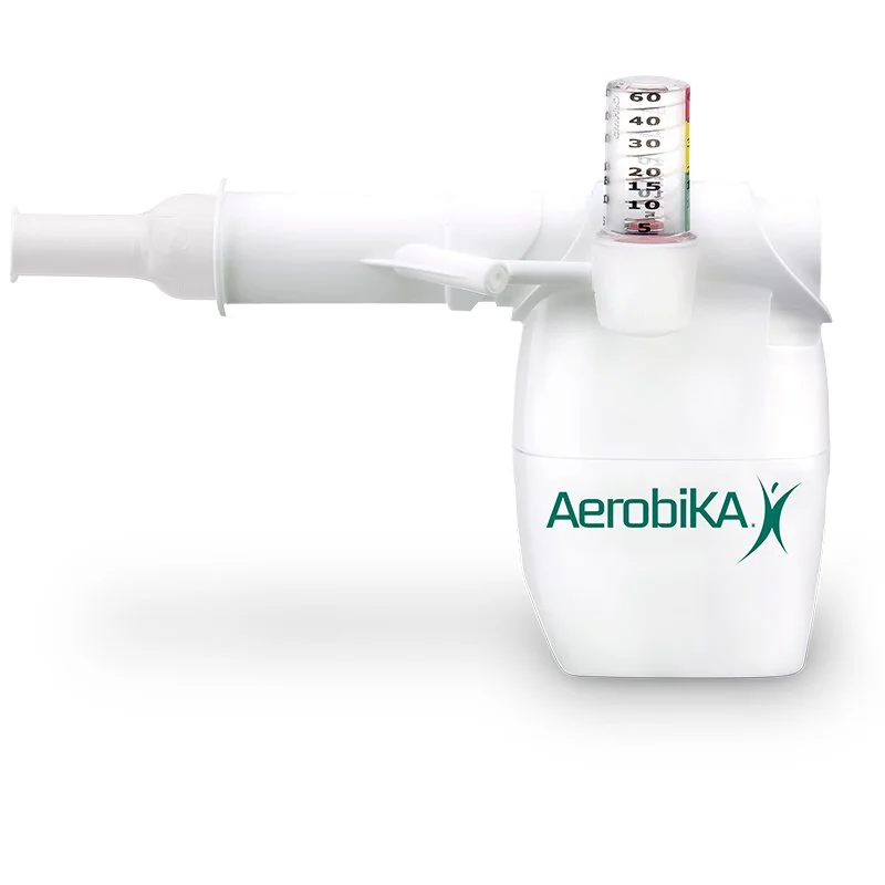 Aerobika OPEP airway clearance device used to help mobilize mucus in people with chronic lung disease
