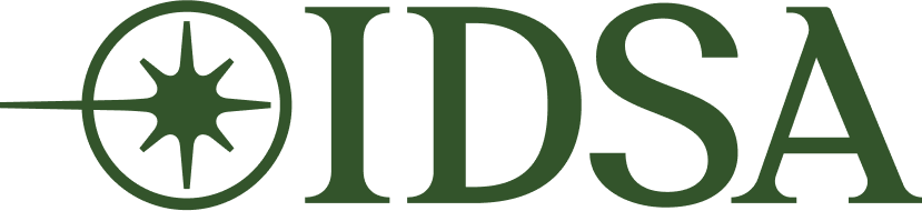 Logo with the word IDSA in green letters and a compass symbol to the left.