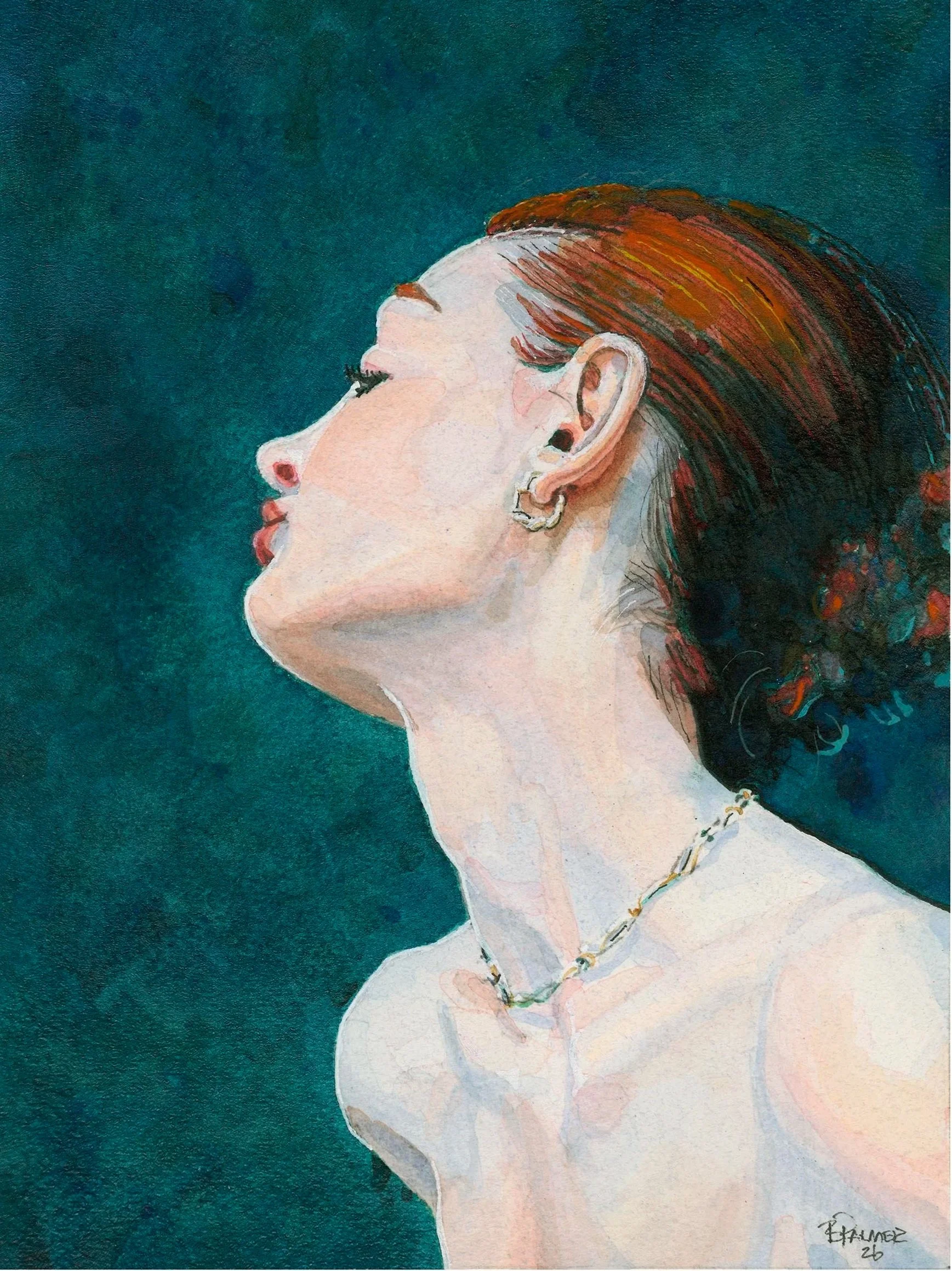 Watercolor Painting, 8x10, Entitled- Solstice, 2026