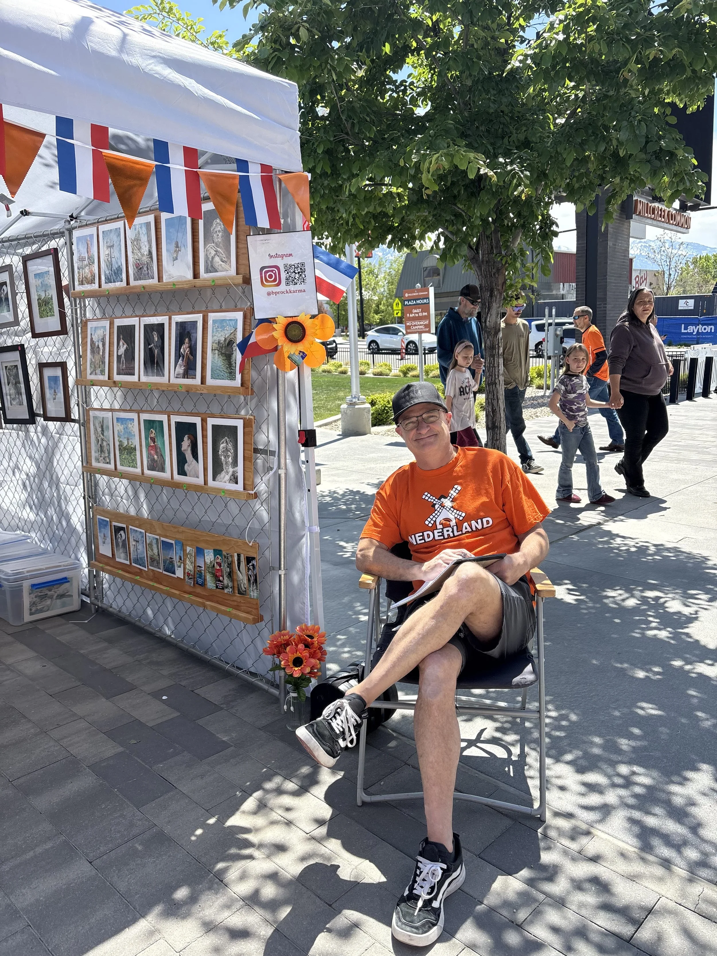       
  
    Thanks to everyone who stopped by my booth to talk, browse and support the studio!! I enjoyed the showcasing my paintings, taking art and making new friends. The Dutch Days Festival was wonderful, well attended and a lot of fun to be a 