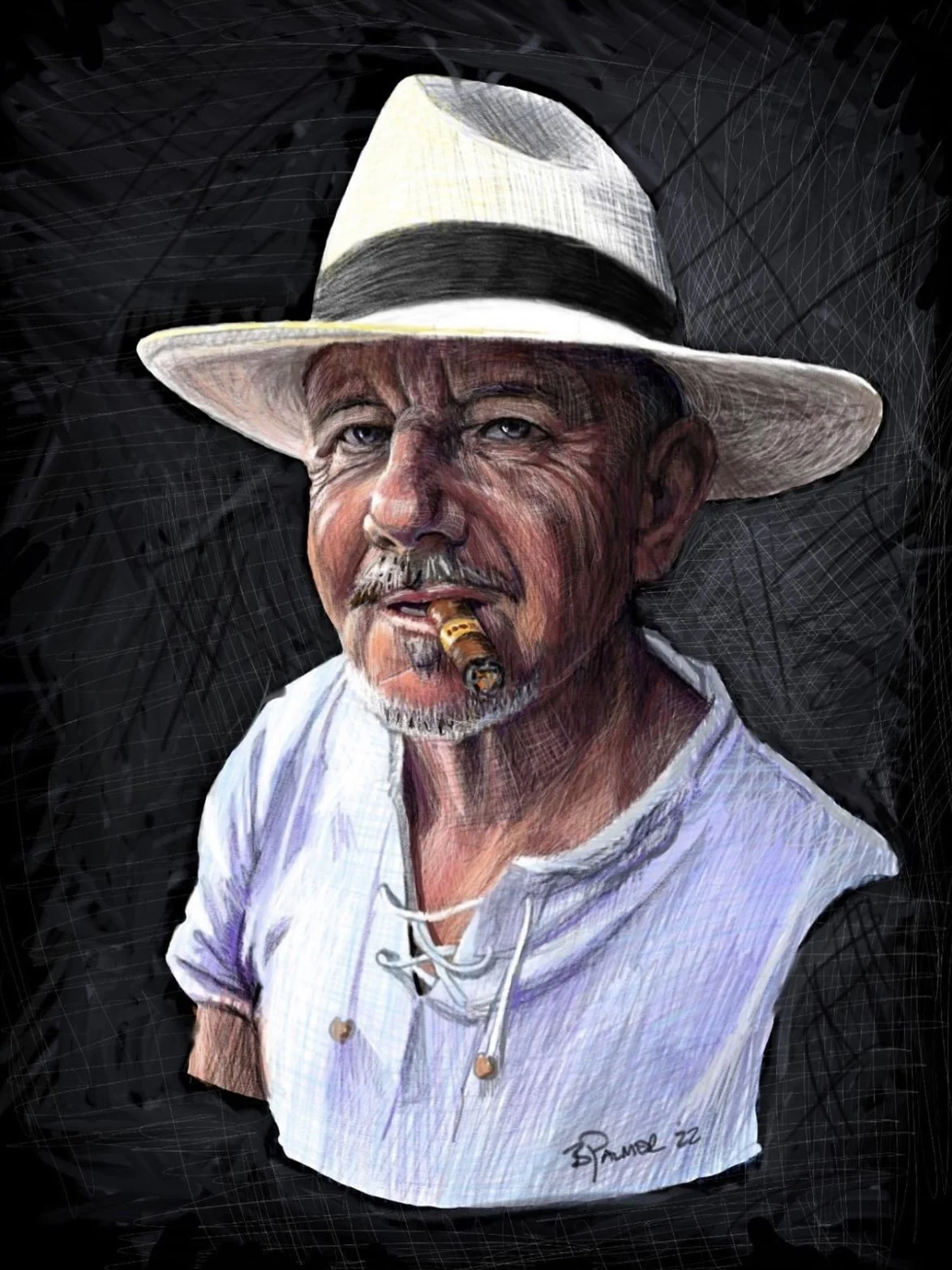 Dalby II, iPad sketchbook, 2022