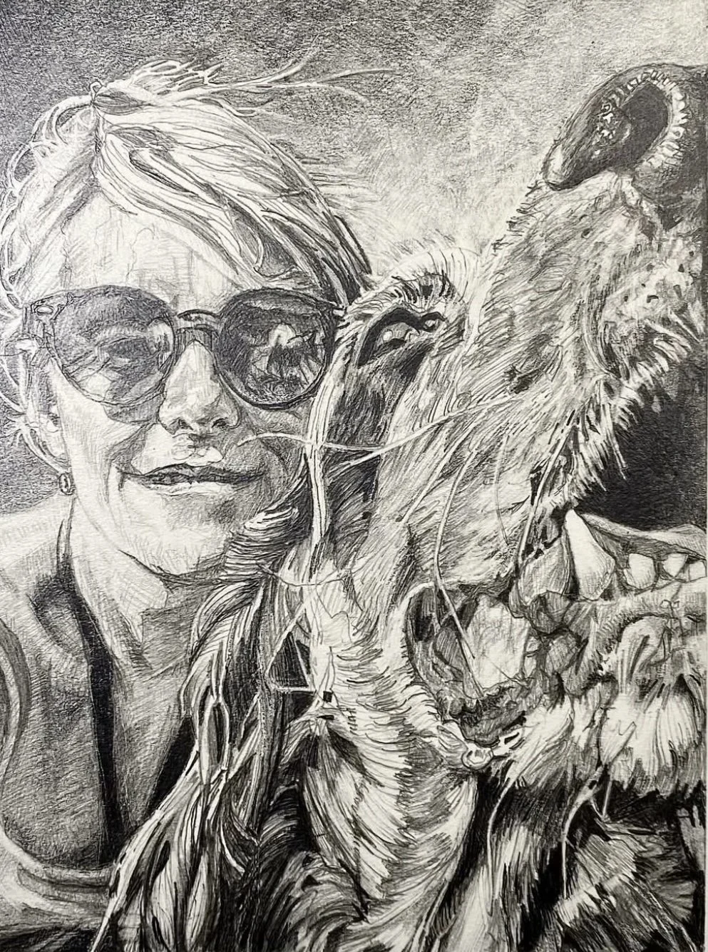 Rover, 8x10, graphite pencil on illustration board, 2024