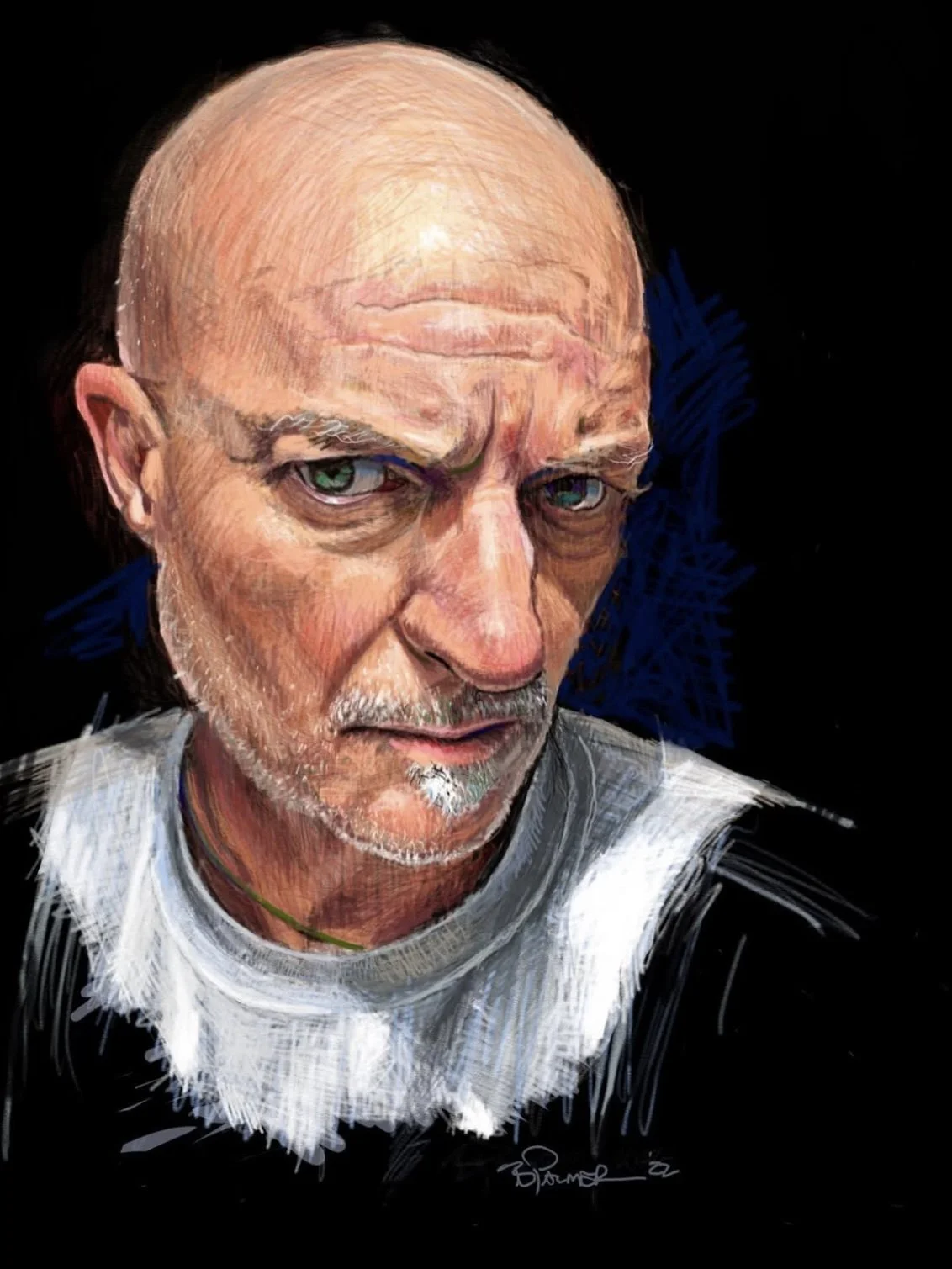 The Artist Scow (self portrait), iPad sketchbook, 2022