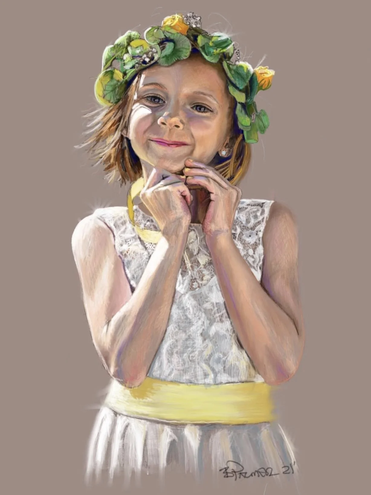 Flower Girl, iPad sketchbook, 2021