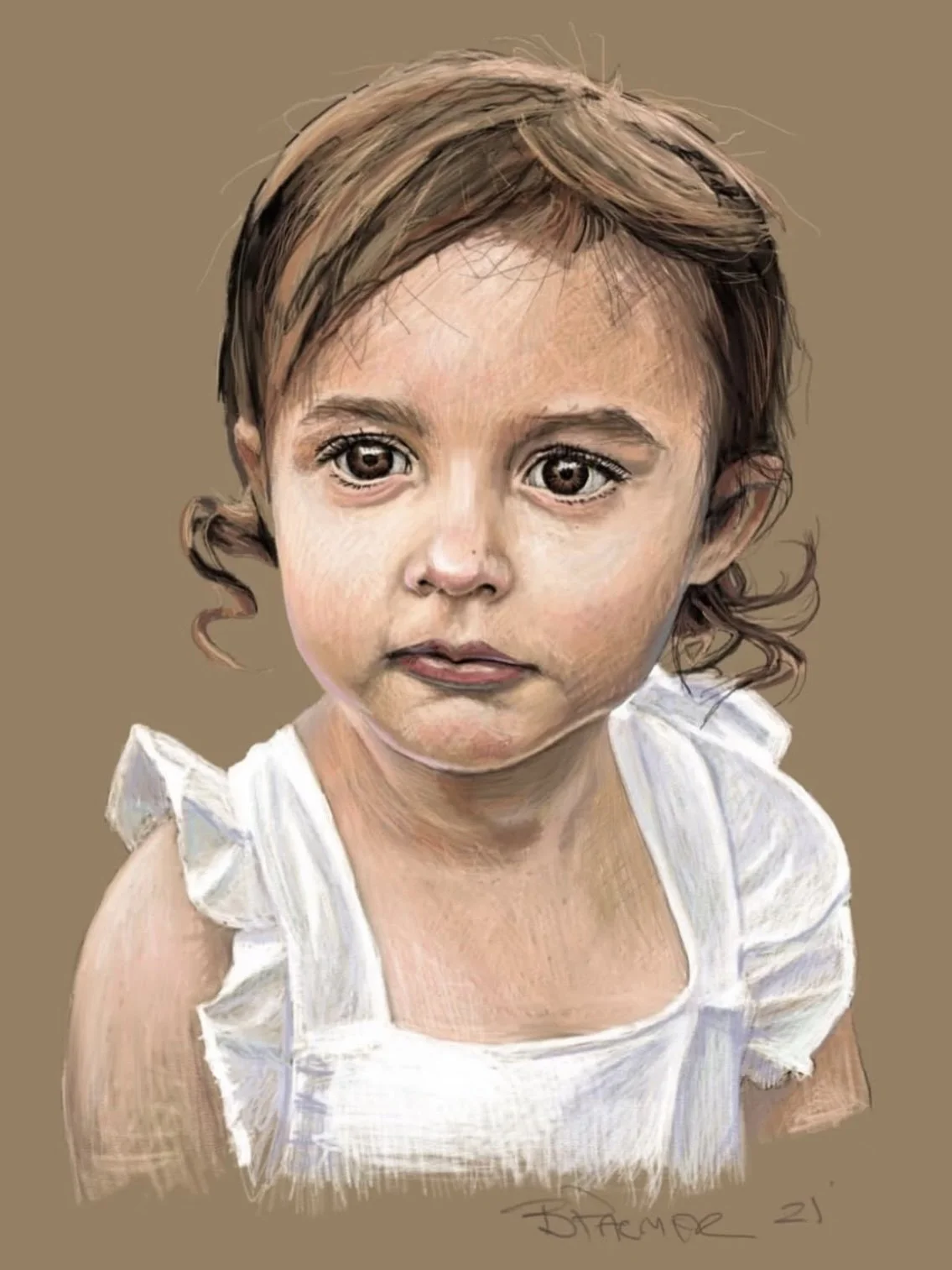 Granddaughter, iPad Sketchbook, 2021