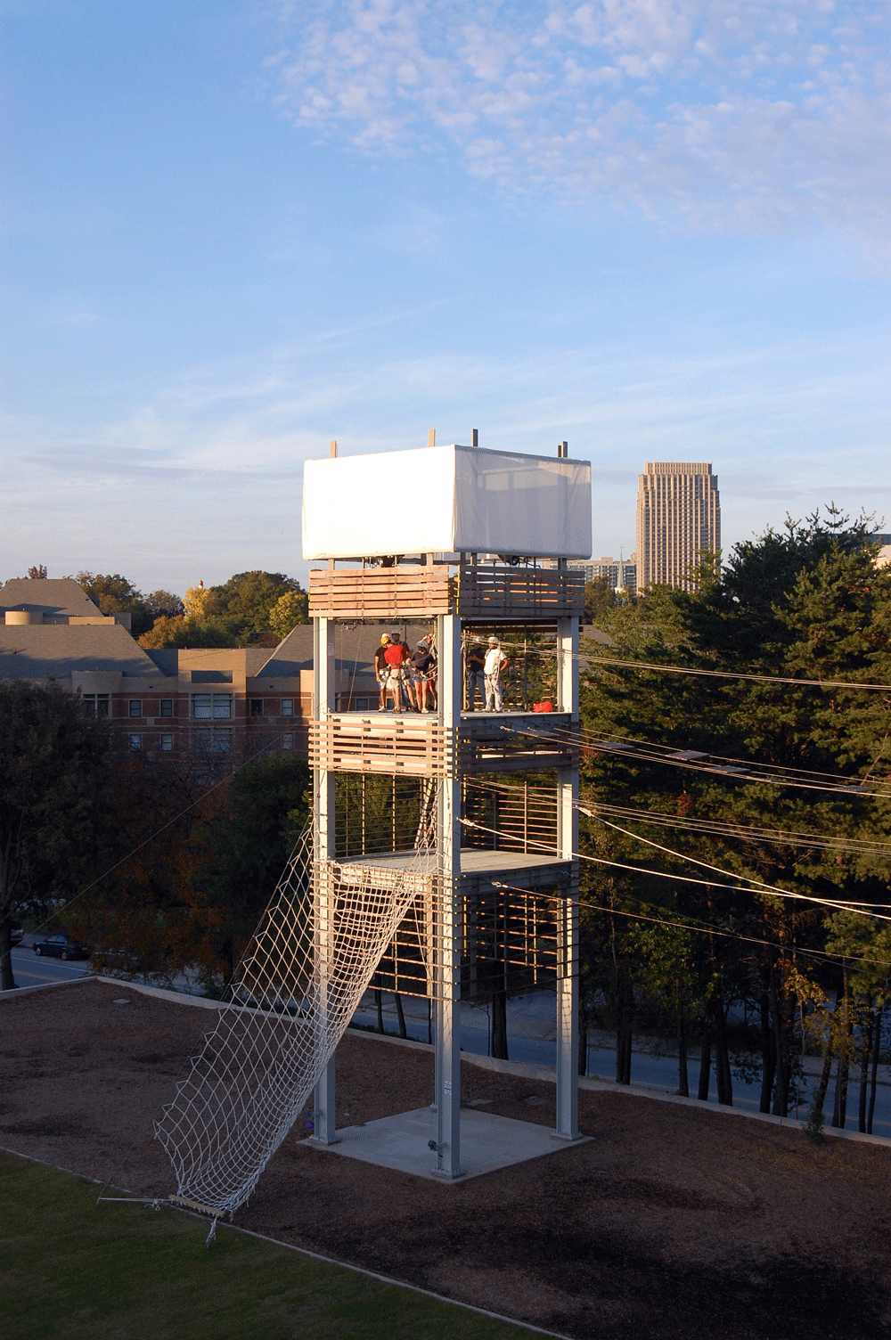 Georgia Tech challenge course tower in Atlanta, GA