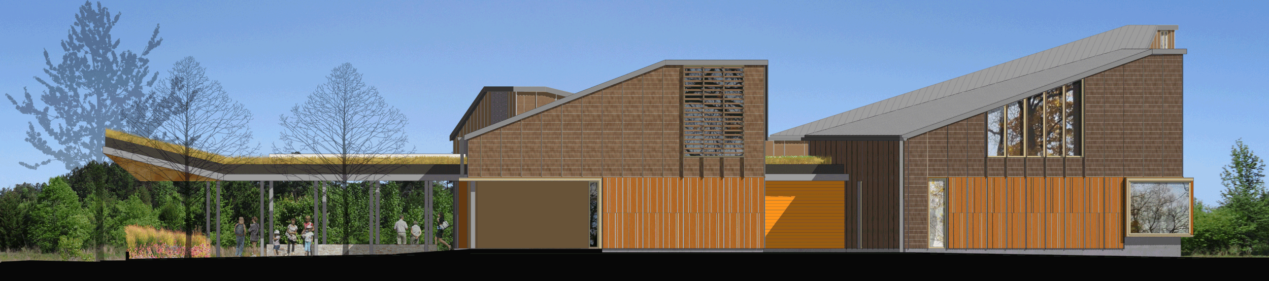 Side profile of library rendering