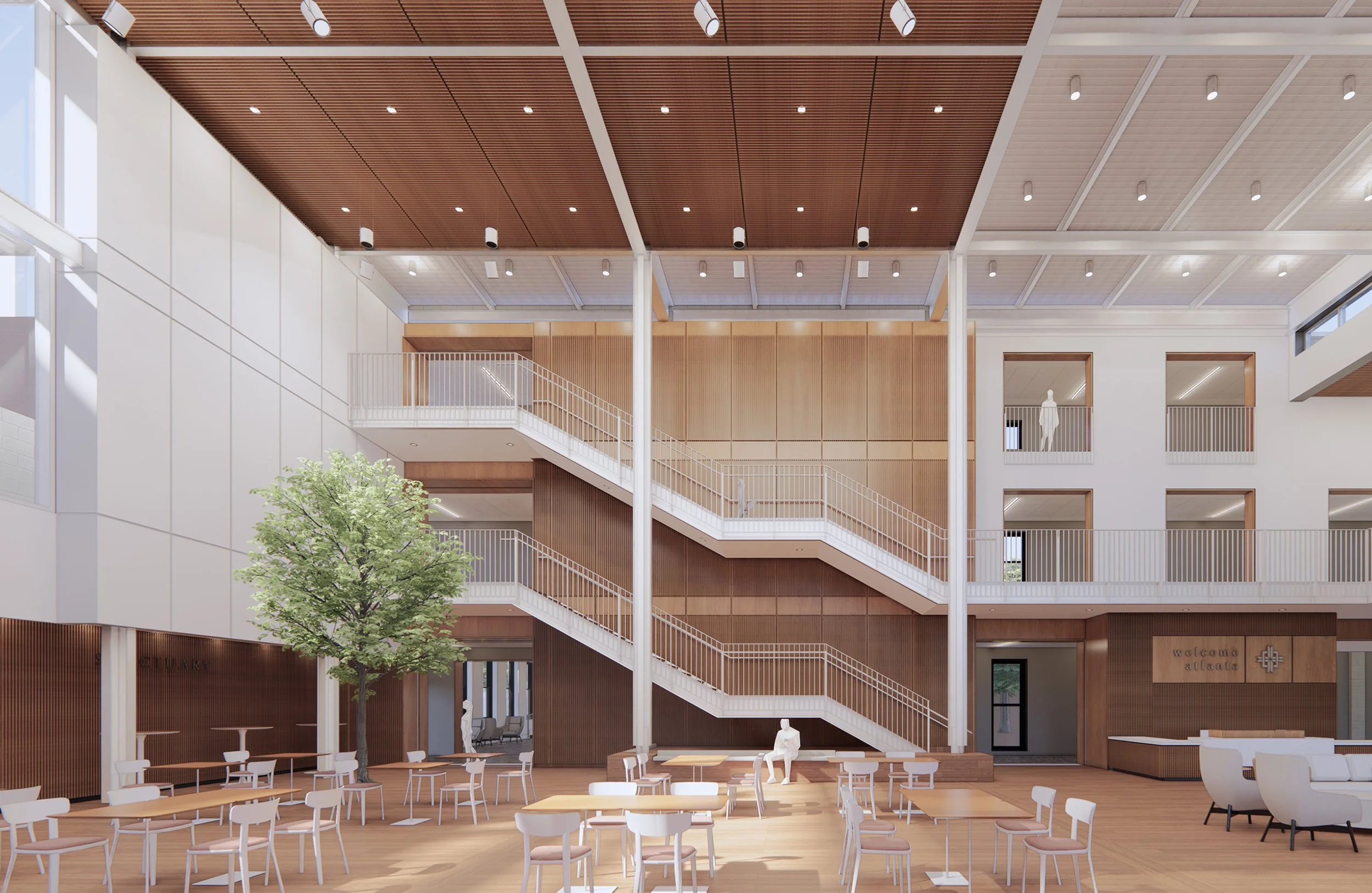 Central Gathering Space Addition & Campus Renovations | First Presbyterian Church of Atlanta