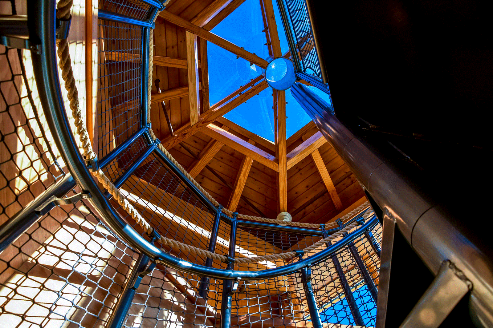 Skylight in staircase of educational center