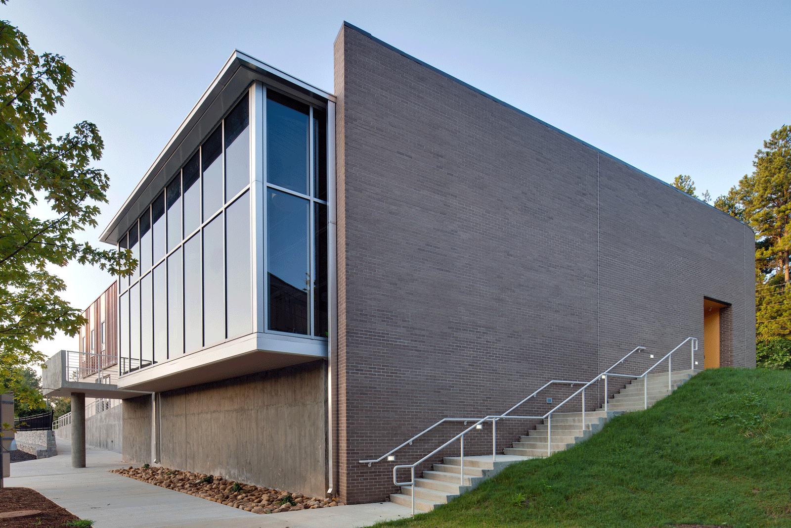 Side profile of large modern building for Dekalb County Central Senior Center