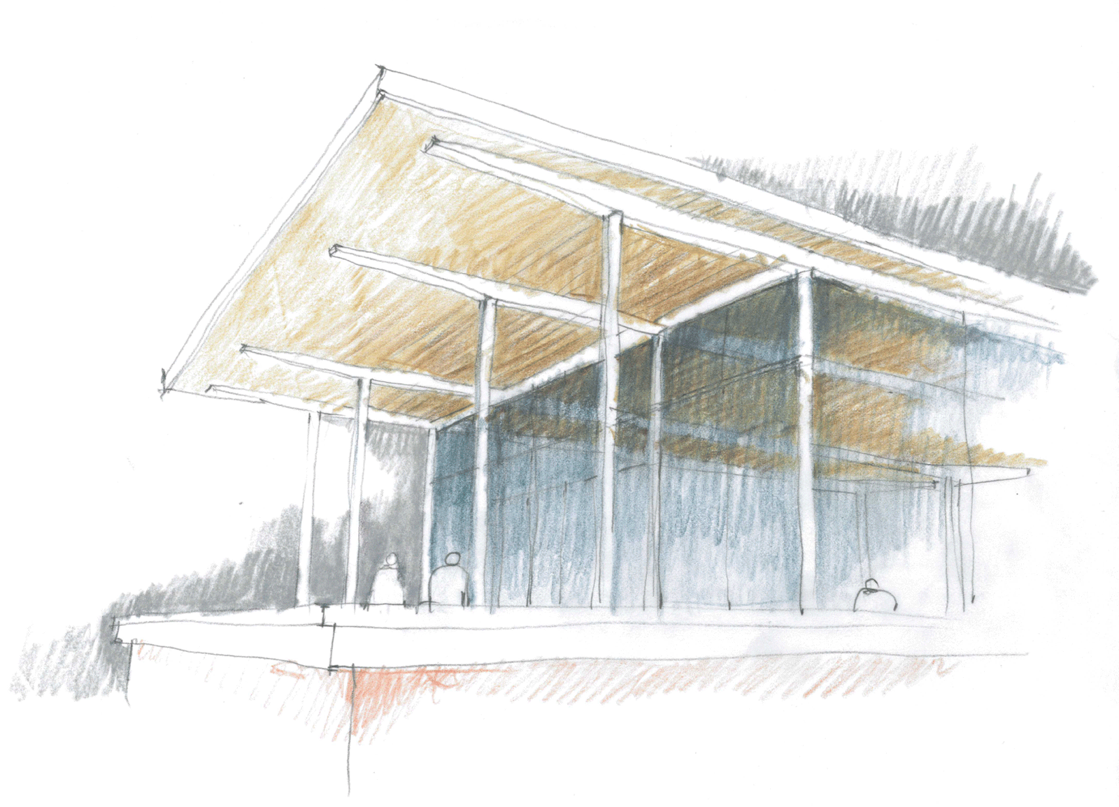 Sketch of exterior covering