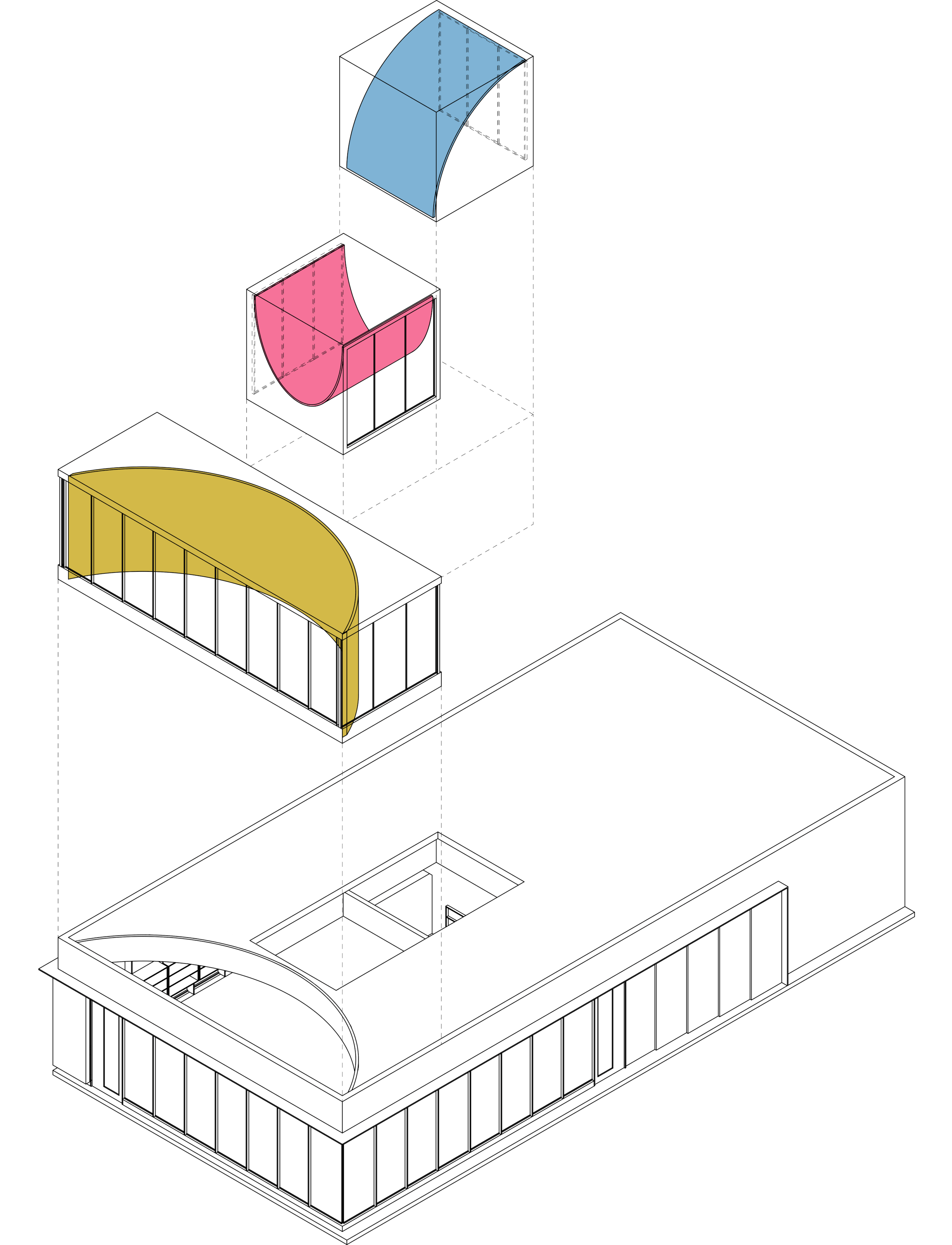 Diagram of ceiling skylights