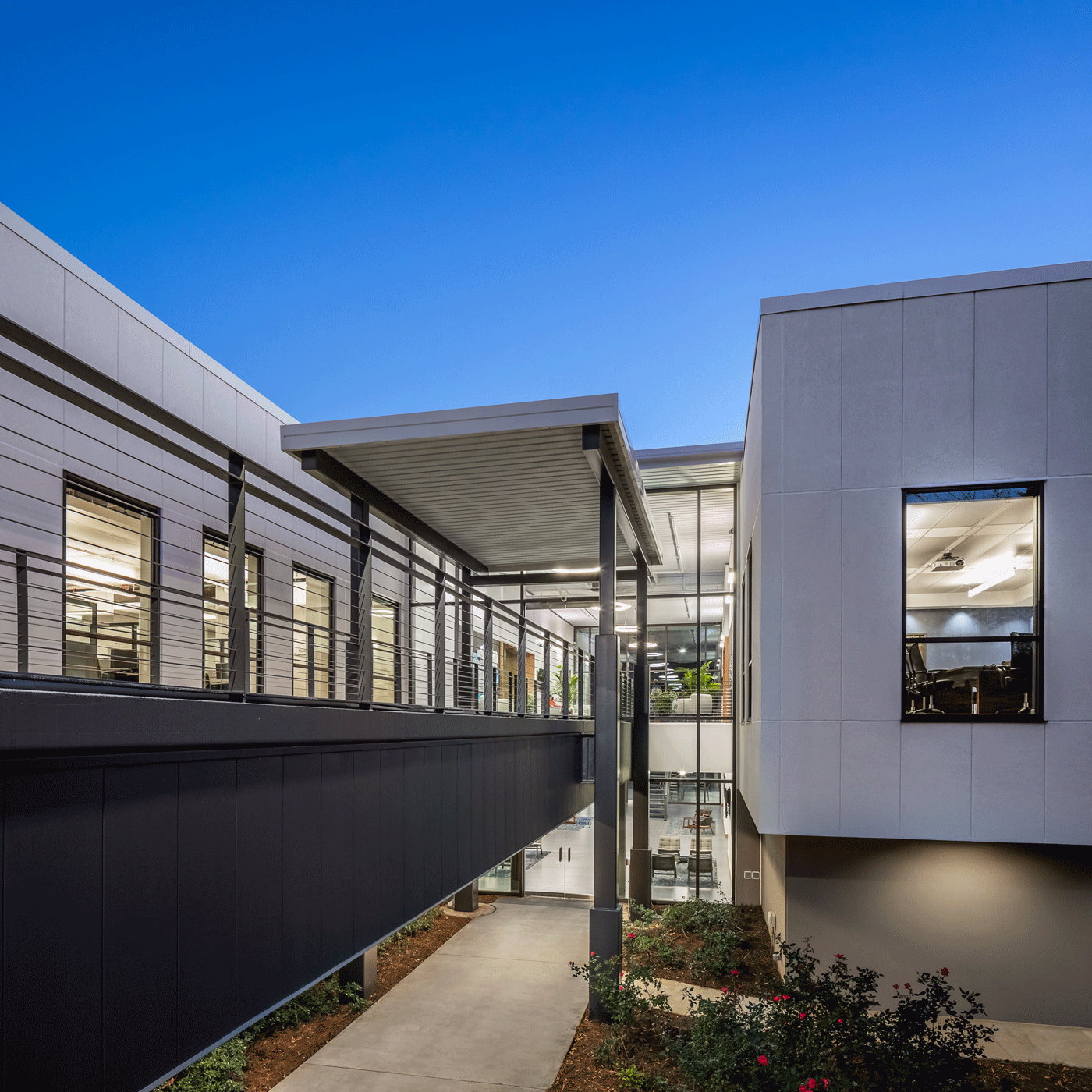Exterior entrance walkway to ASHRAE headquarters