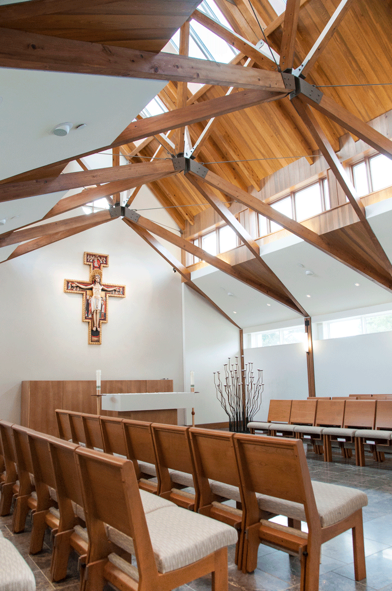 Modern chapel interior in Athens, GA
