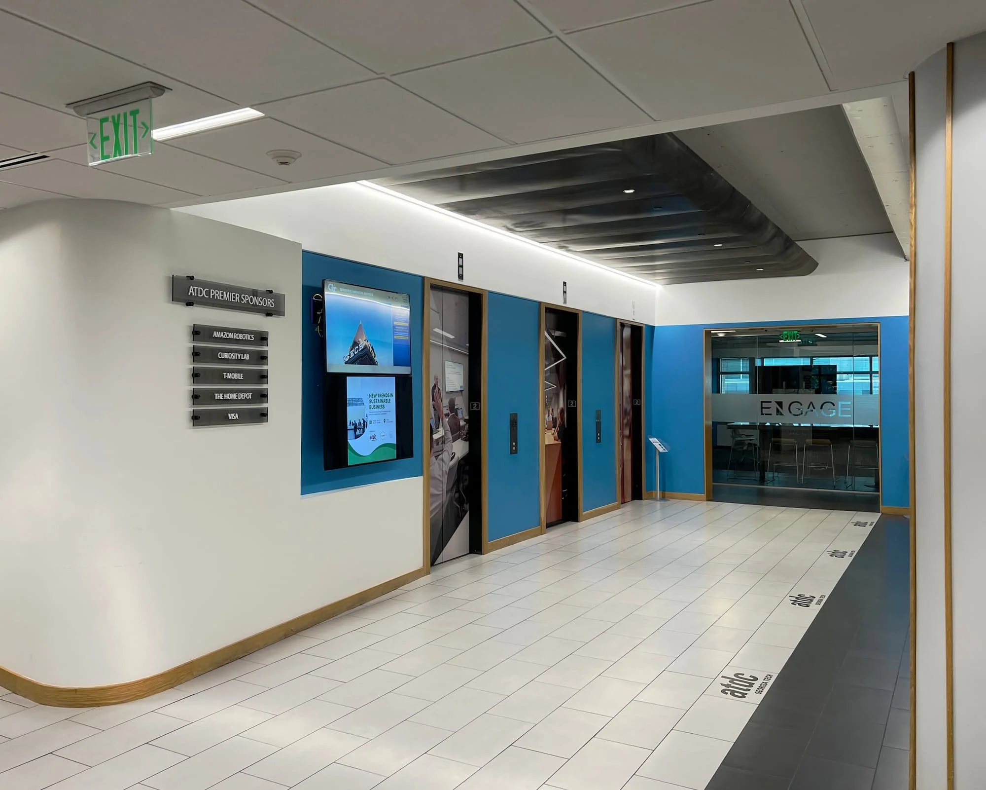 Renovated and reimagined bright and airy elevator space