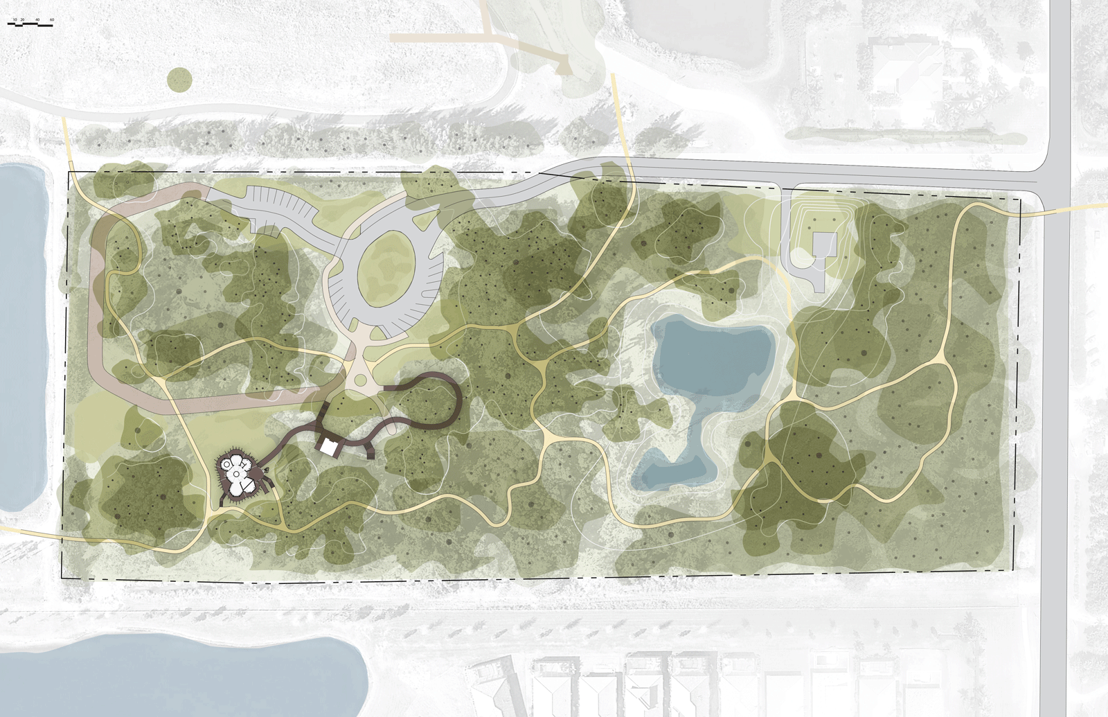 Site map of Robinson Nature Preserve