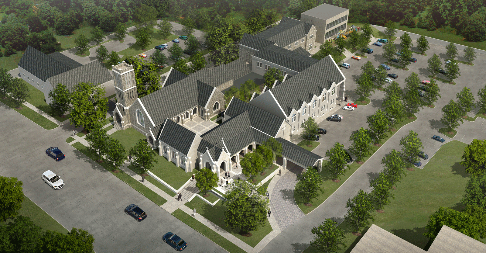Rendering of master plan for Emmanuel Episcopal Church