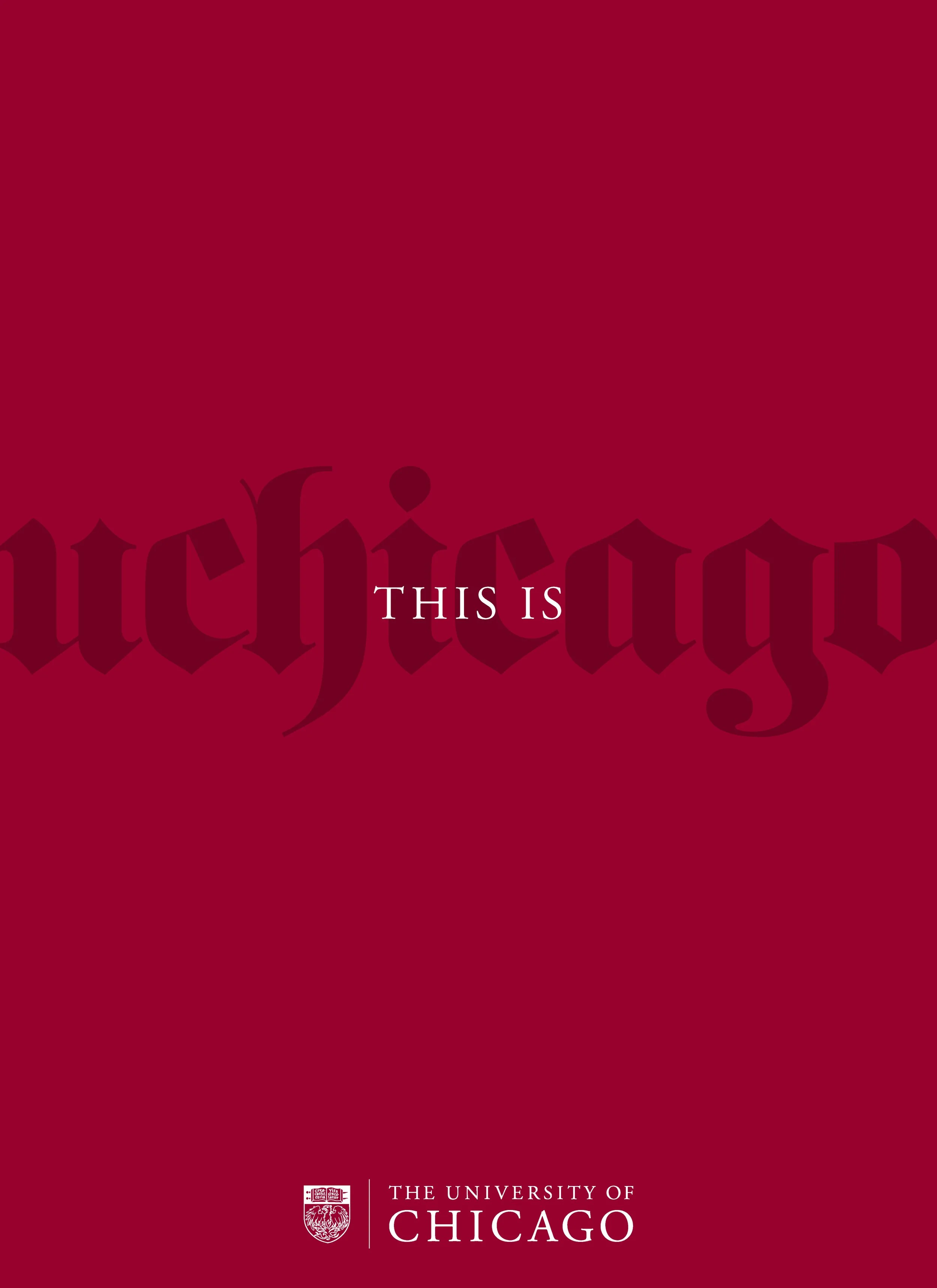 Brochure designed for The University of Chicago.