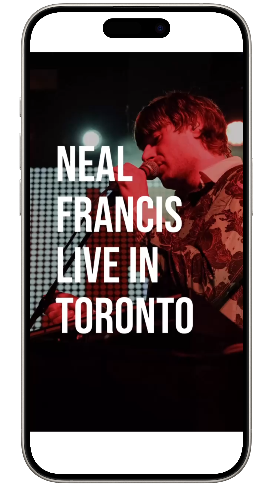 Concert promotion social media design