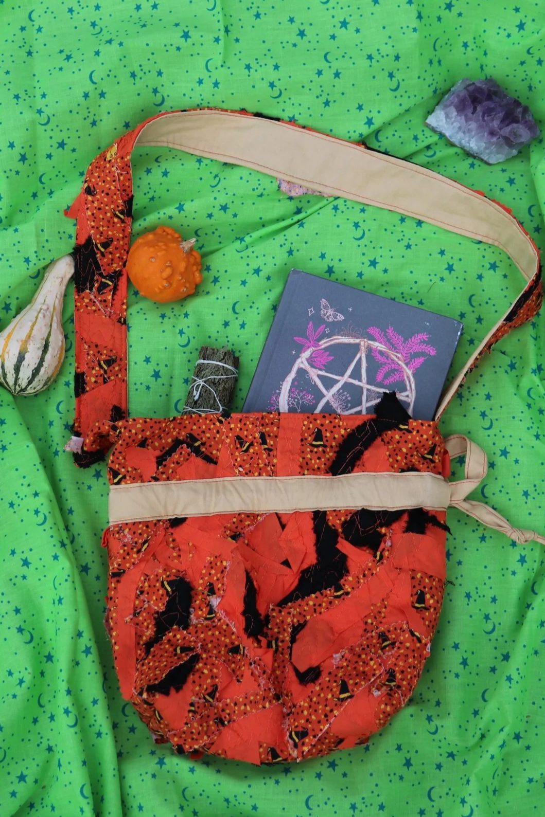 Chaotic Witch Zero Waste Halloween Tote Bag/ Purse