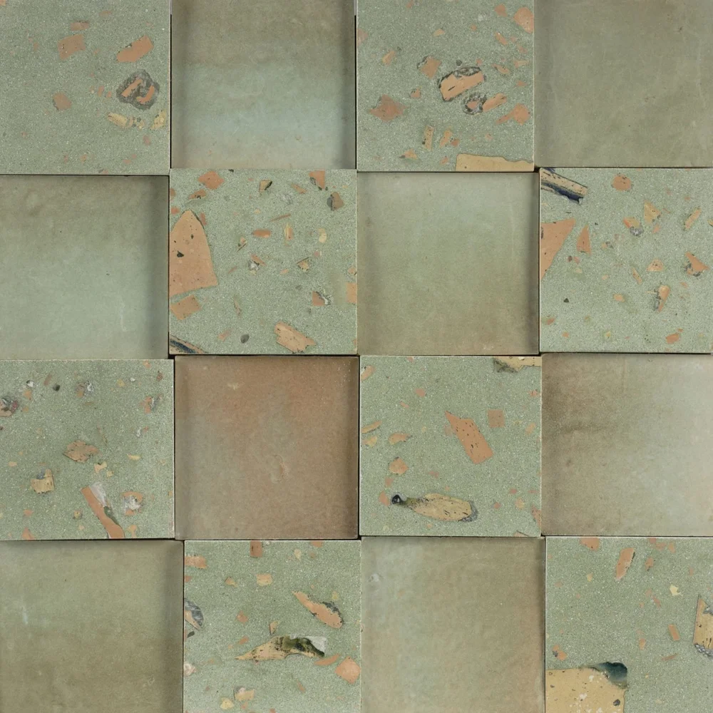 Rabat light green Zellige Terrazzo