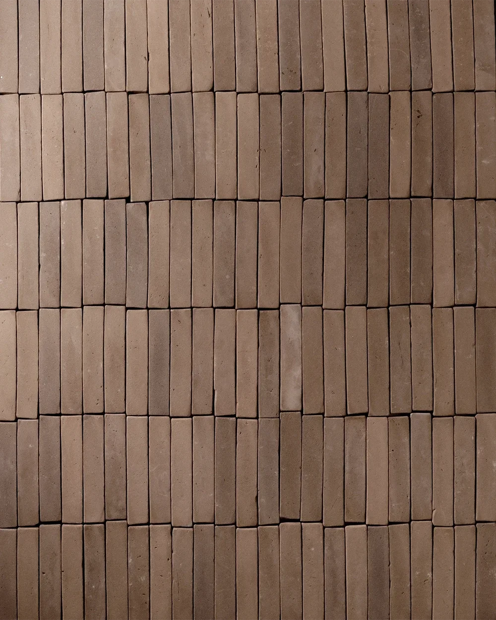 Vertical clay tiles, by Mosaic Factory