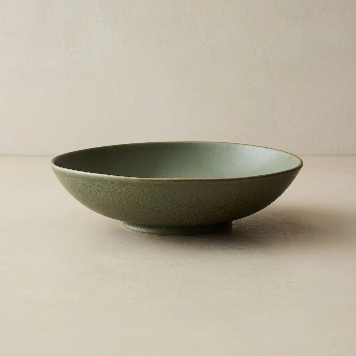 Glazed Stone Serving Bowl