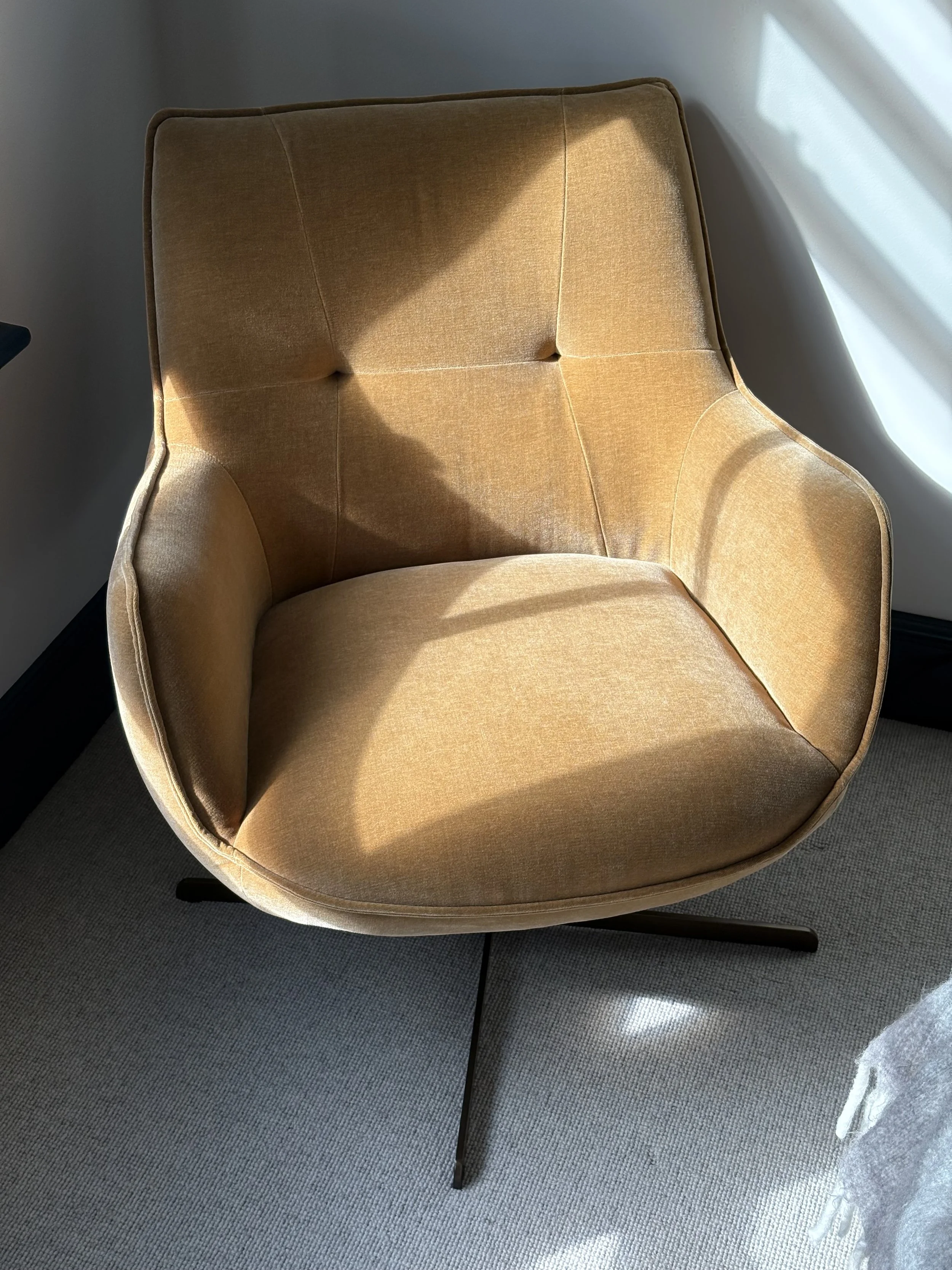 Cozy armchair for sunny seating corner