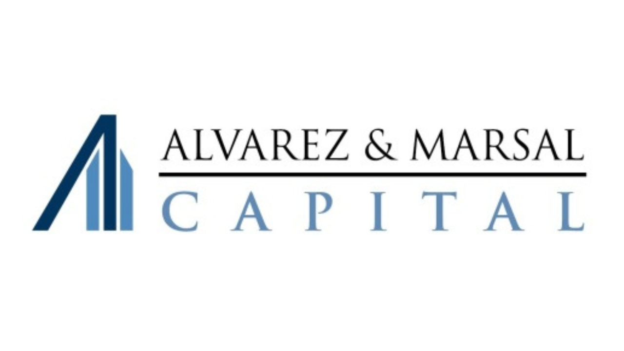 Logo for Alvarez & Marsal Capital with stylized initials A and M in blue, and the company name in black and blue text.